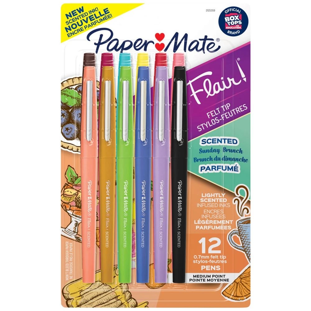 1 Papermate Flair Scented Fineliners Sunday Brunch 12 Pack, 1 of 7
