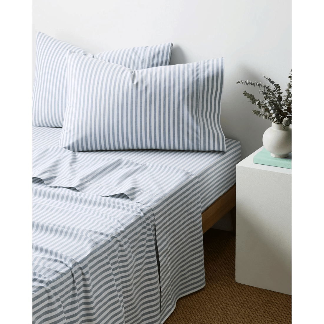 1 Target Australian Cotton Mix & Match Flat Sheet - Green, 1 of 2