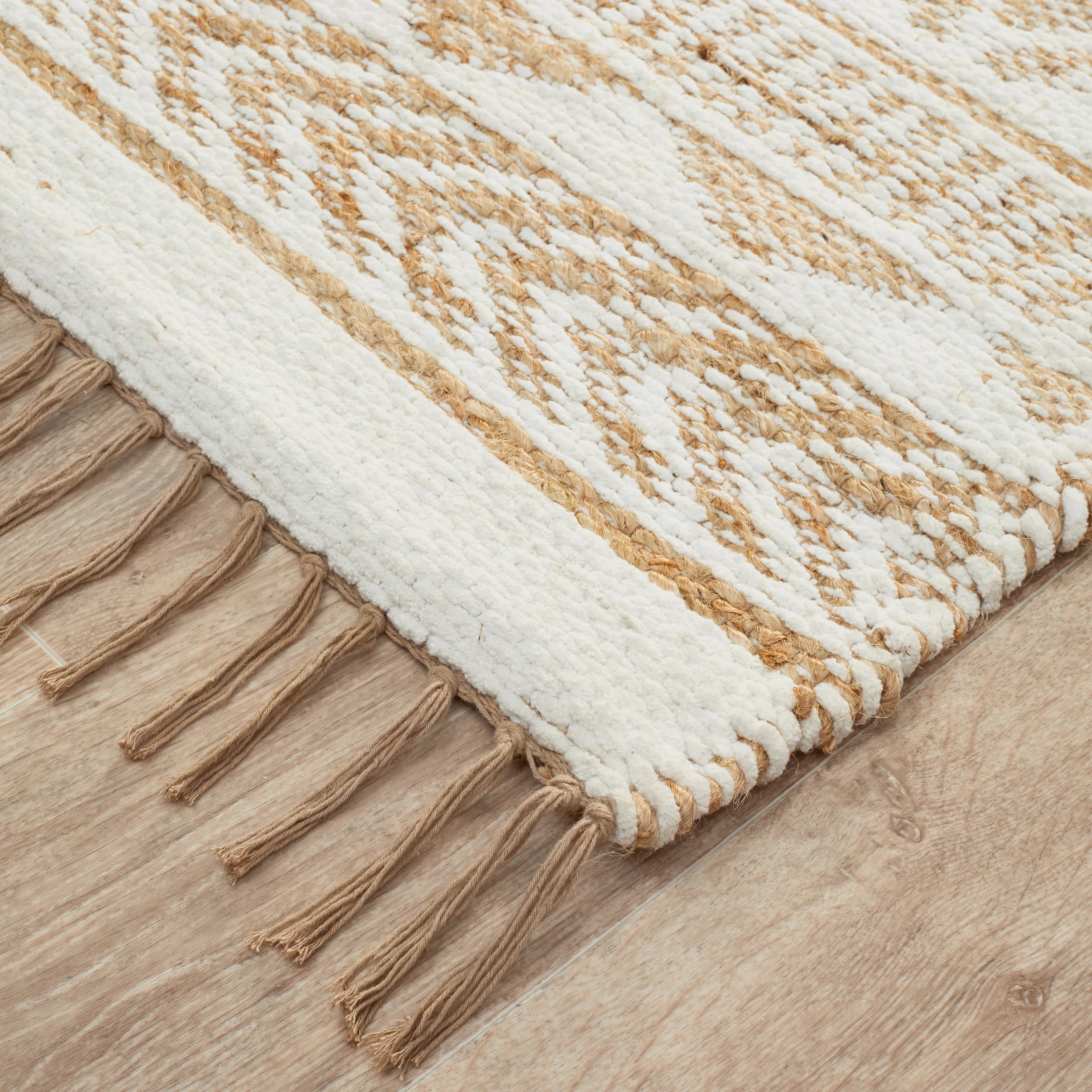 3 Common Ground Rugs Promenade 333 220x150cm - Medium Hand Loomed Rug - Natural, 3 of 7