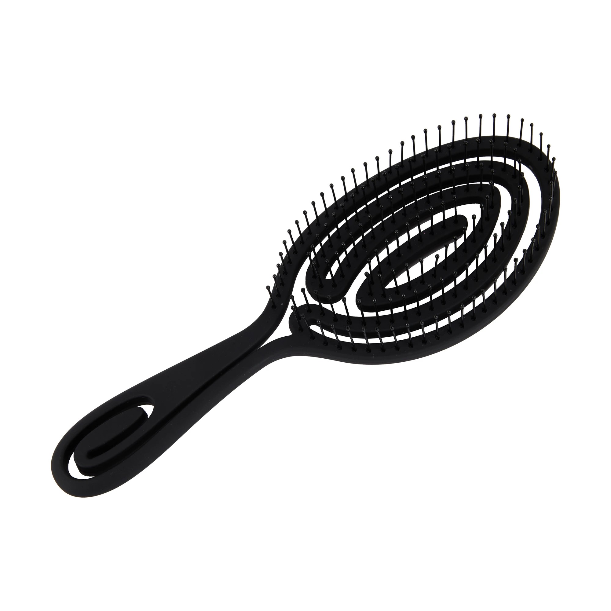 1 OXX Haircare Styling Flexible Wet Brush - Black, 1 of 7