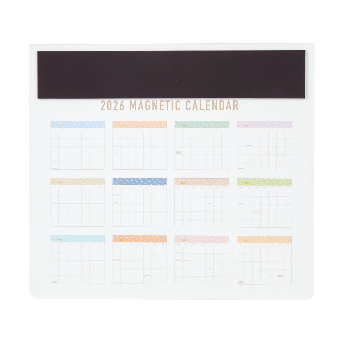 4 2026 Magnetic Shell Calendar - Blue, 4 of 5