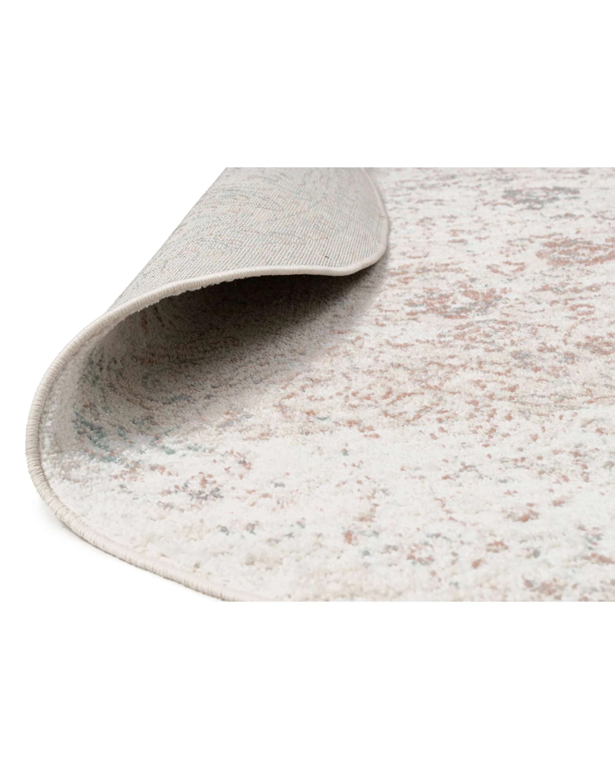 2 Loopsie Rye Traditional Floral Round Rug-200cm x 200cm - White, 2 of 5