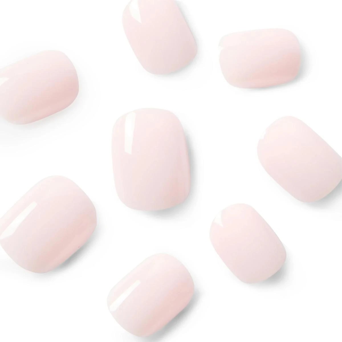 3 OXX Cosmetics 24 Pack Artificial Nails with Adhesive - Short Square Shape, Pink, 3 of 5