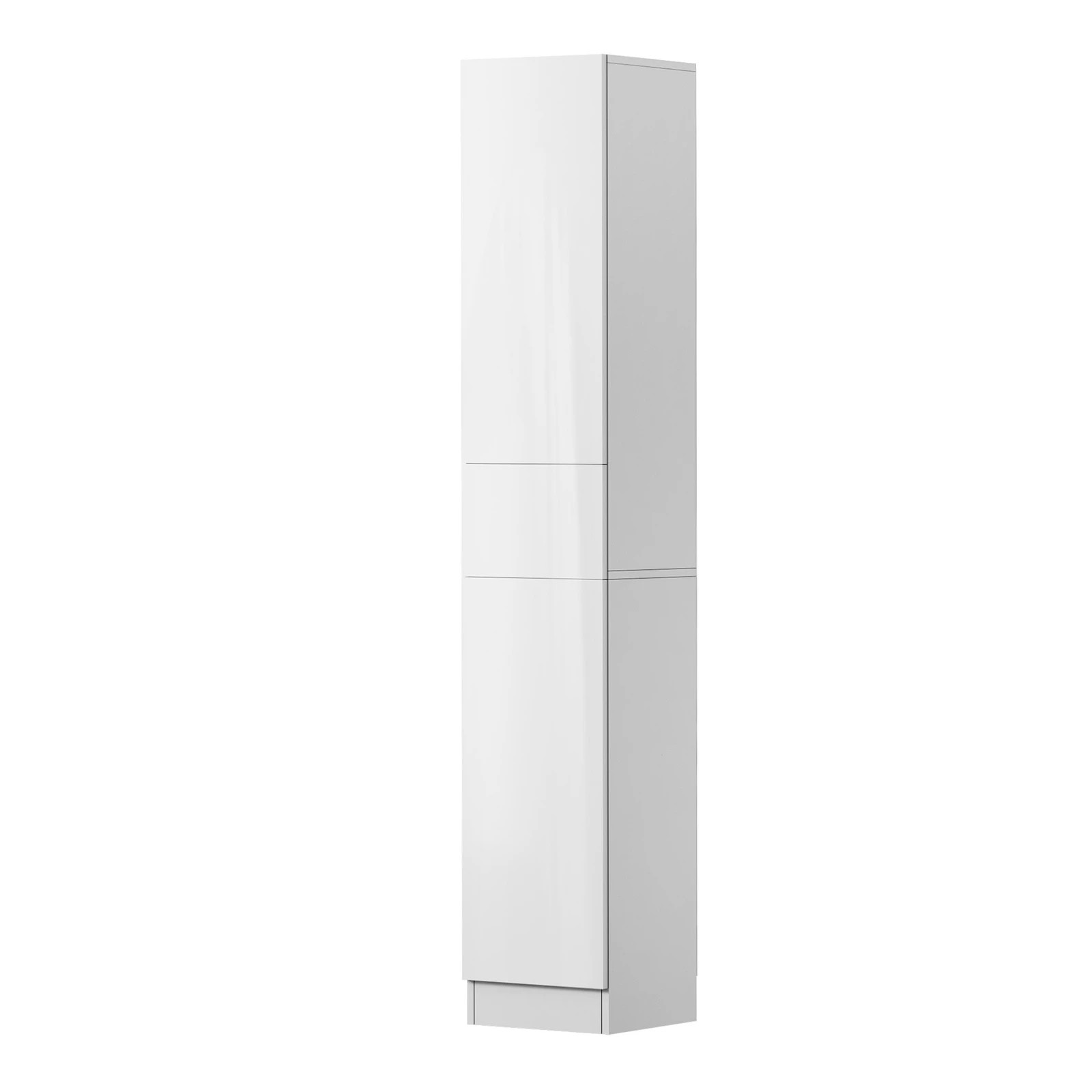 1 Oikiture Tall Bathroom Cabinet Storage Laundry Slim Toilet Floor Cupboard - White, 1 of 10