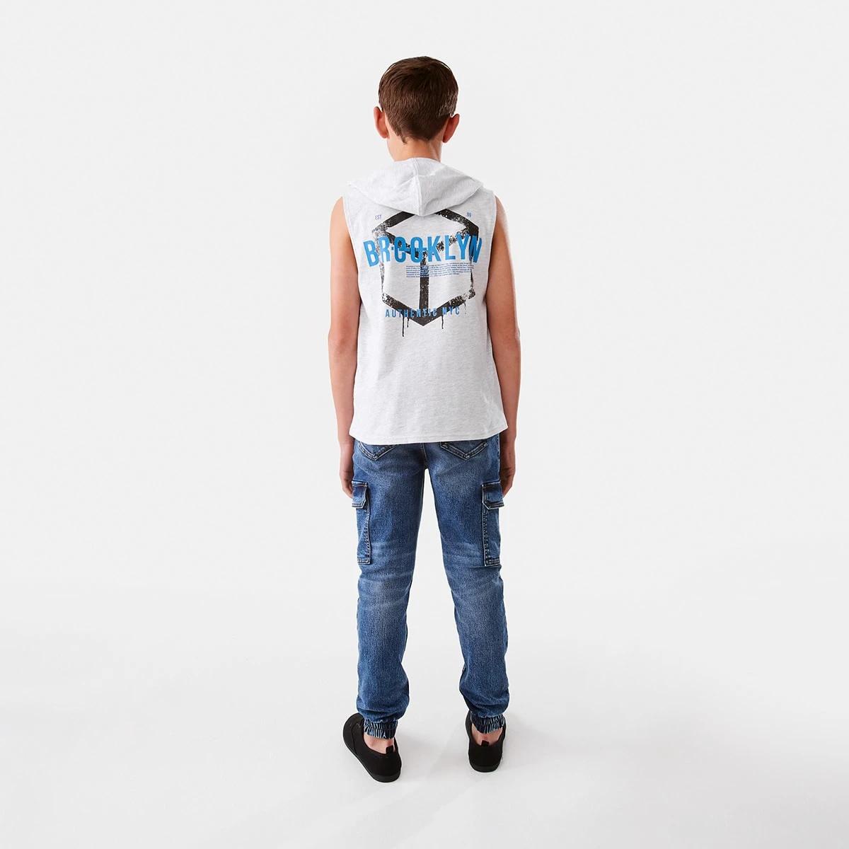 7 Sleeveless Hooded Graphic Muscle White Mrl, 7 of 9