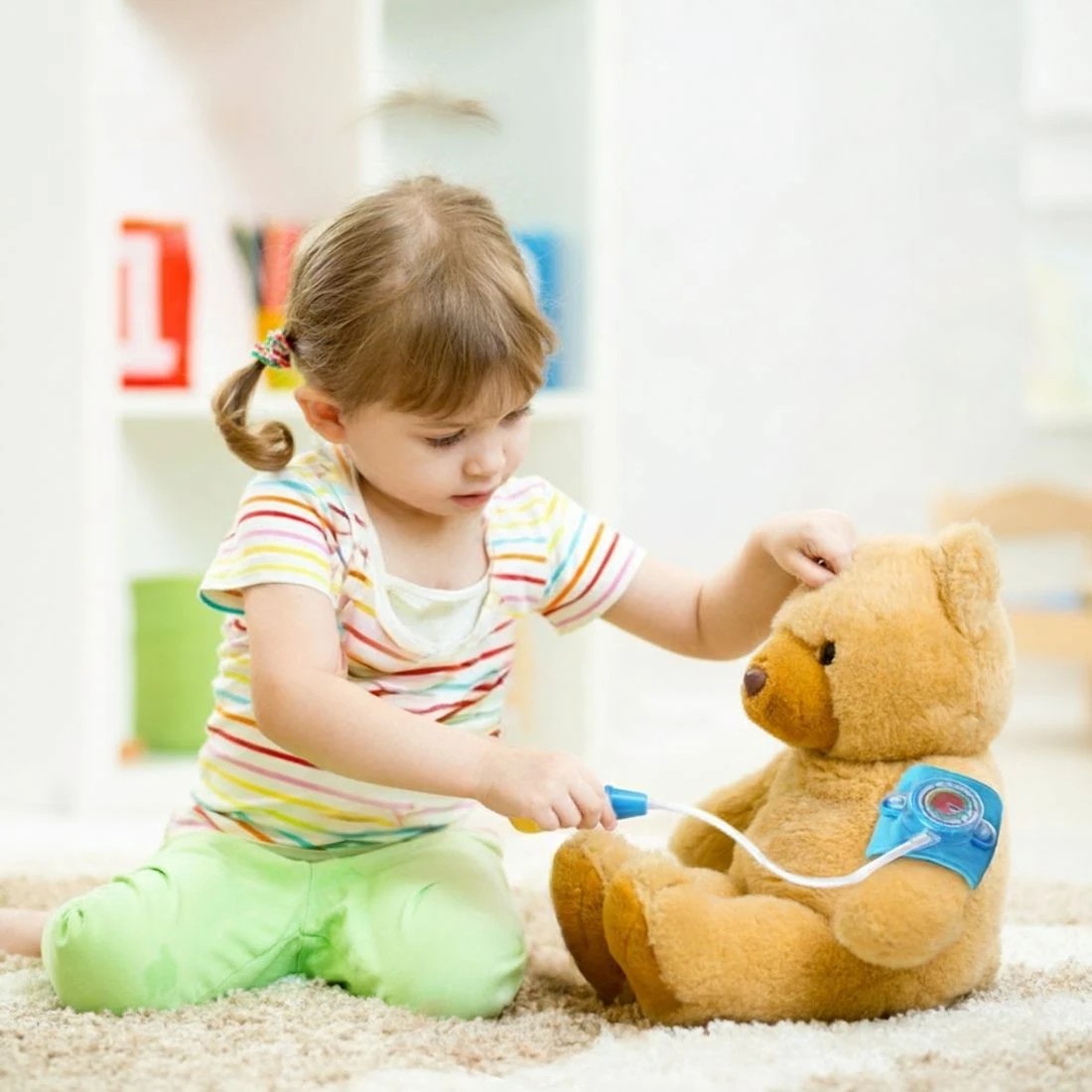 6 Keezi Kids Doctor Nurse Medical Case Pretend PlaySet Stethoscope Medicine Toys - Multi, 6 of 7