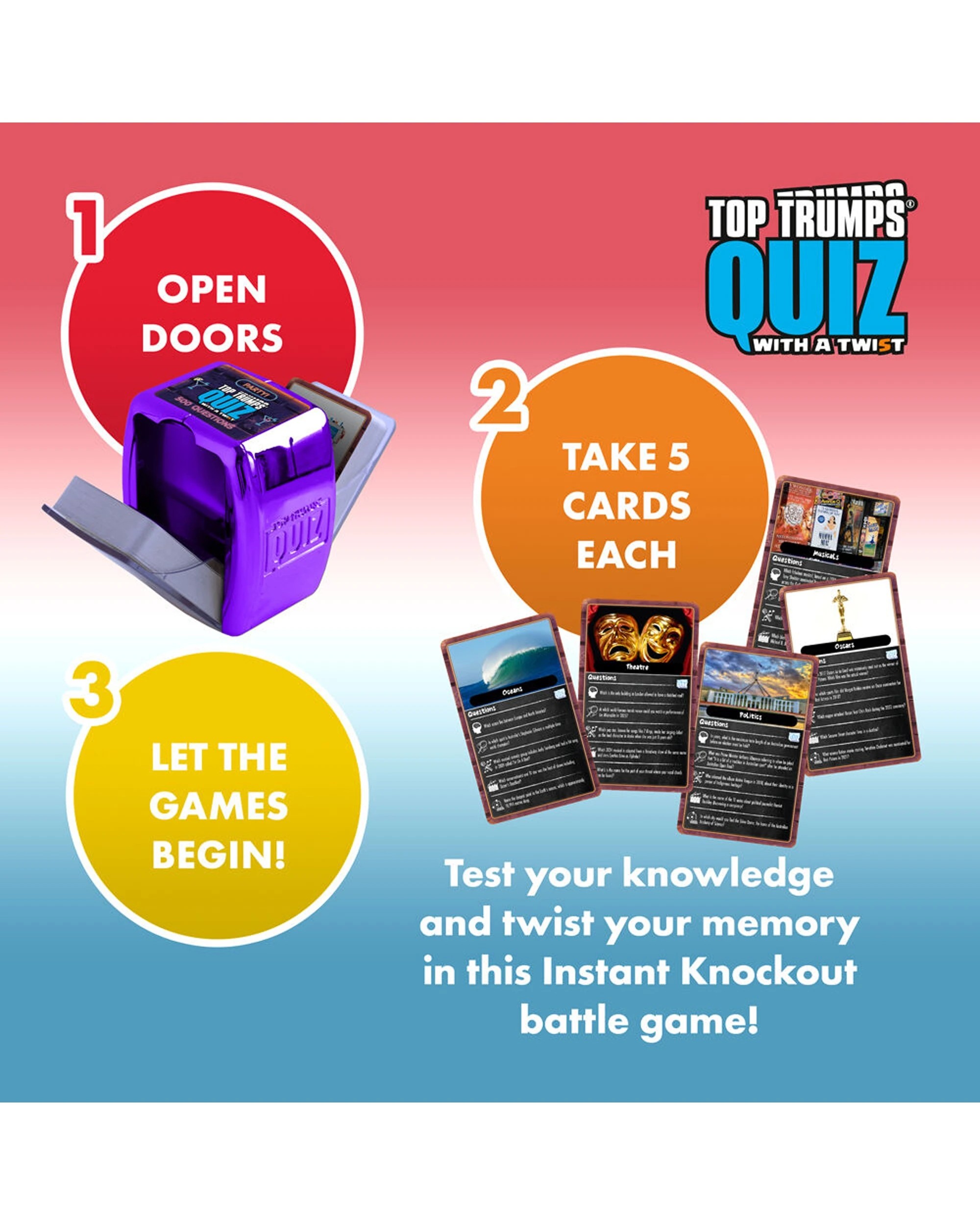 6 TOP TRUMPS Party Edition Family Friends Trivia Card Quiz Game - Multi, 6 of 8