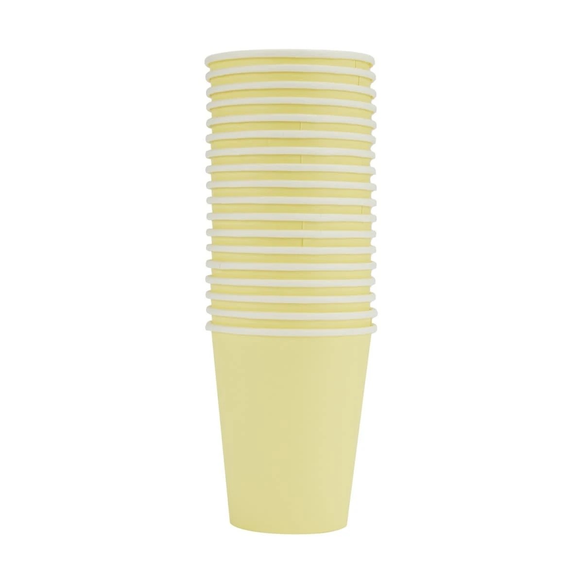 1 18 Pack Pastel Yellow Paper Cups, 1 of 3