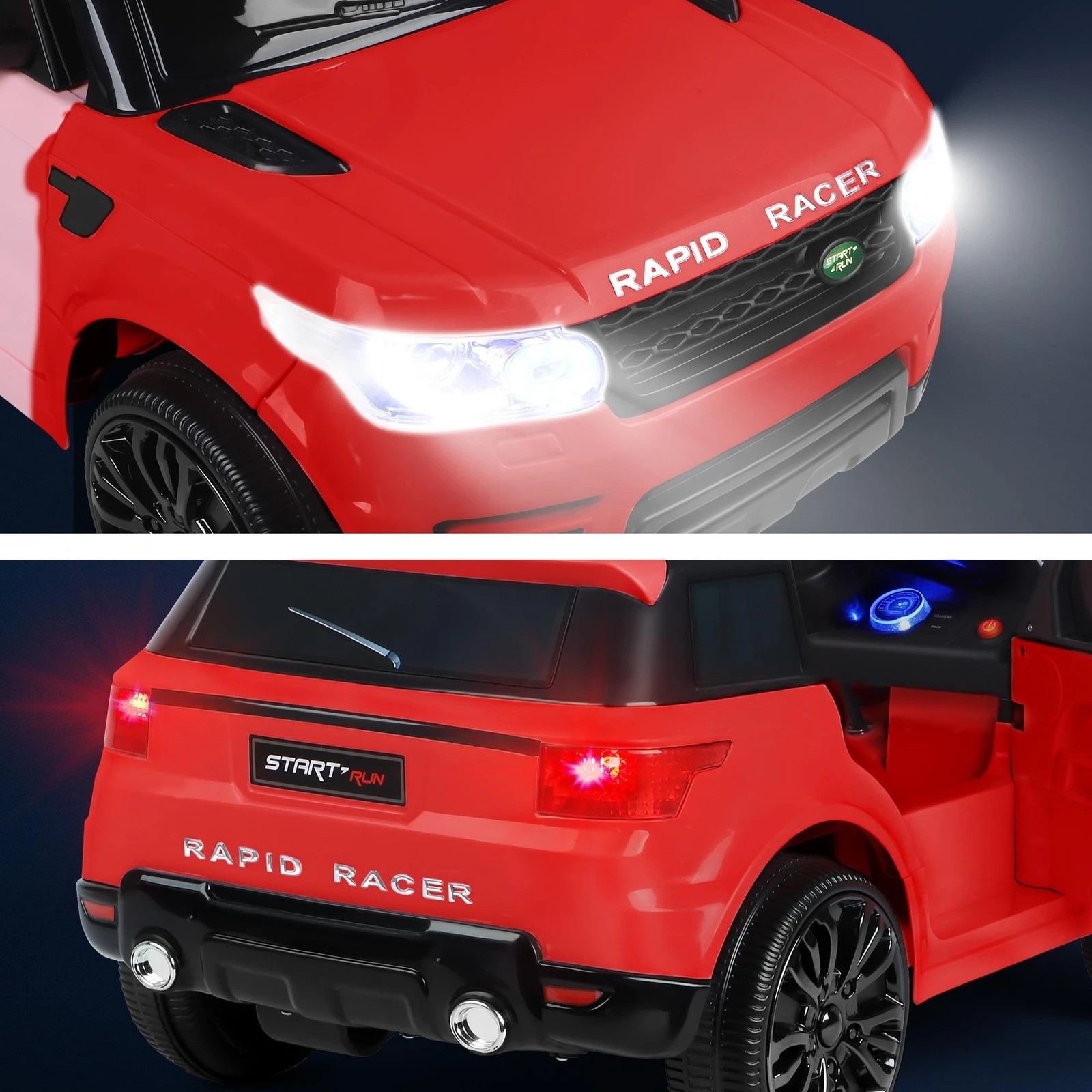 7 Alfordson Kids Ride On Car 12V Eletric Motor Remote Car Toy MP3 LED Light - Red, 7 of 10