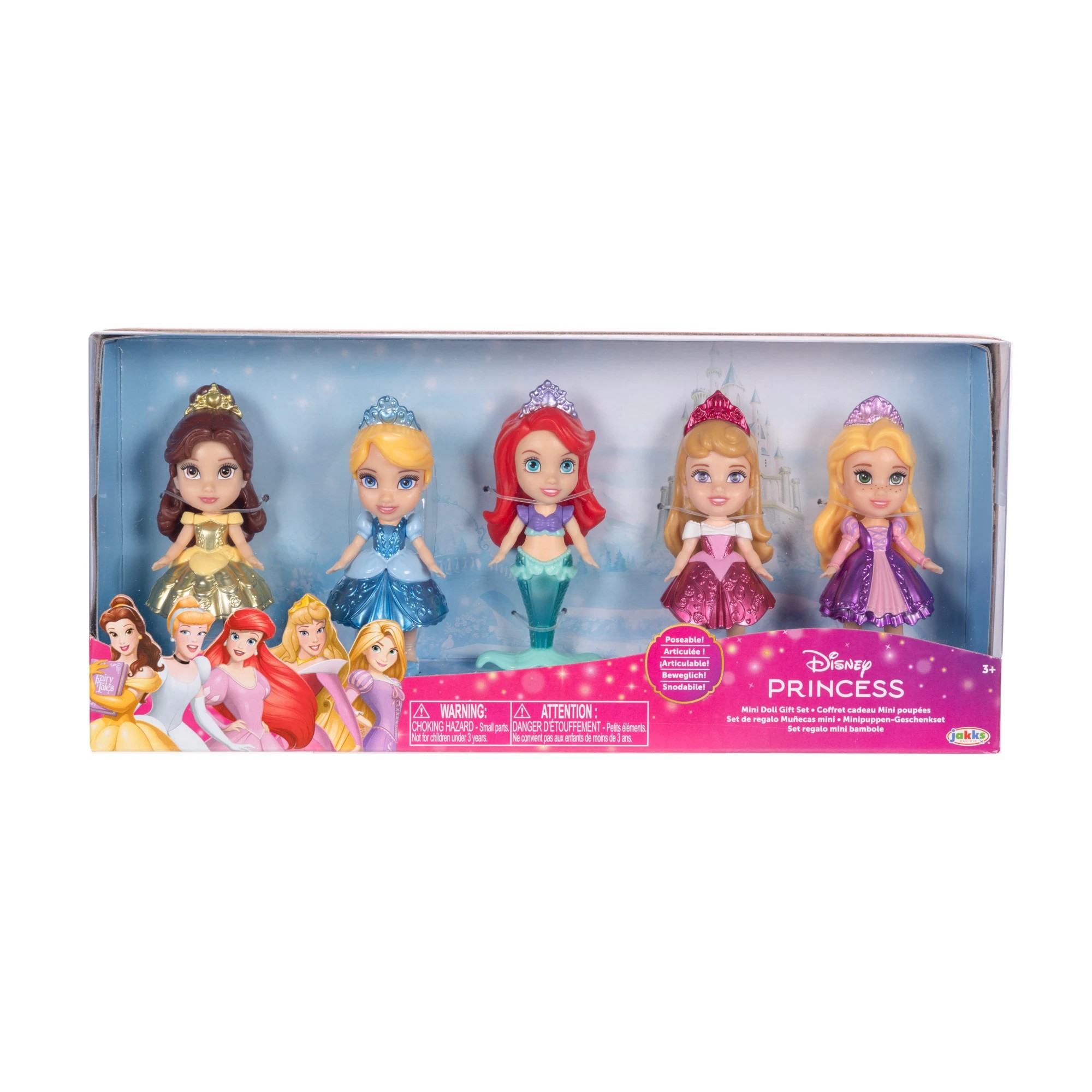 1 5 Pack Disney Princess Mini Doll Gift Set, 1 of 6