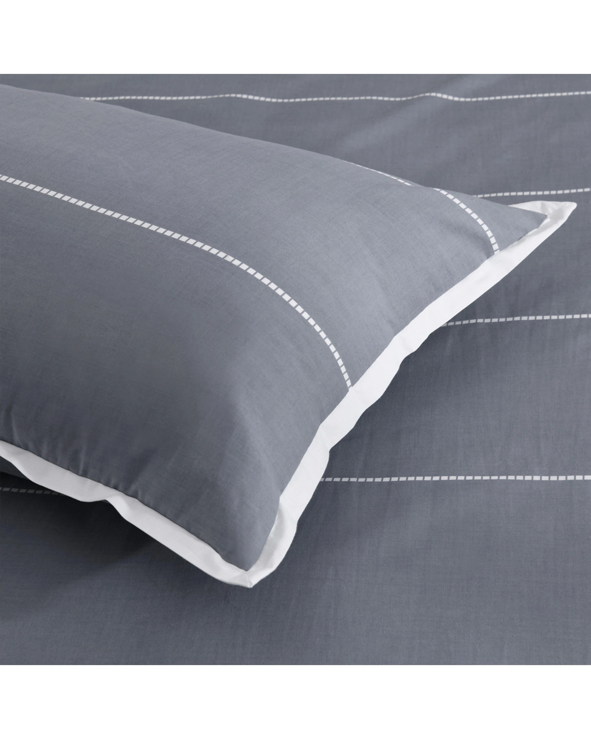 2 Jason Commercial Calista Quilt Cover Set Granite 180x210cm - Grey, 2 of 3