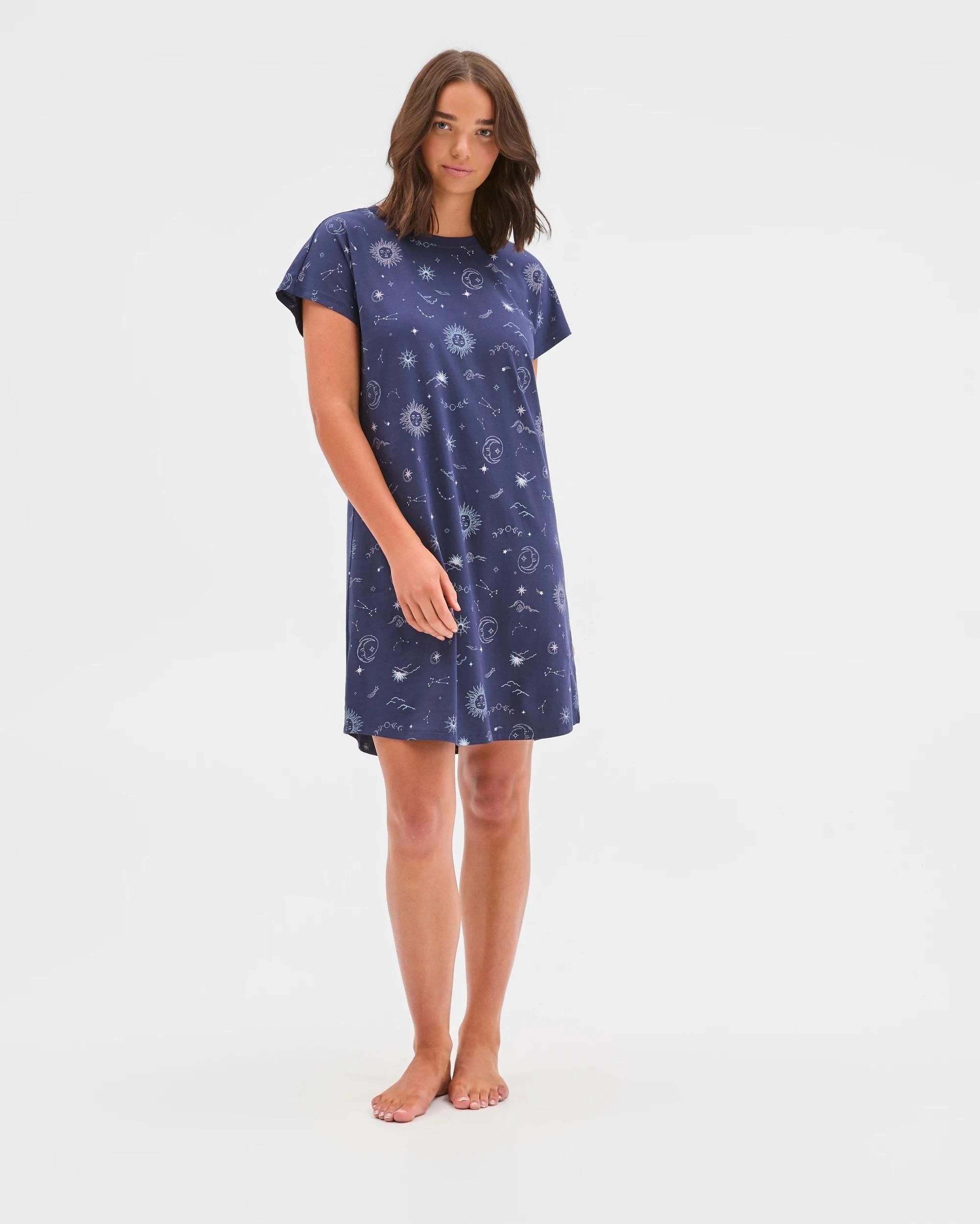 1 Target Woman Australian Cotton T-Shirt Nightie CELESTIAL, 1 of 5