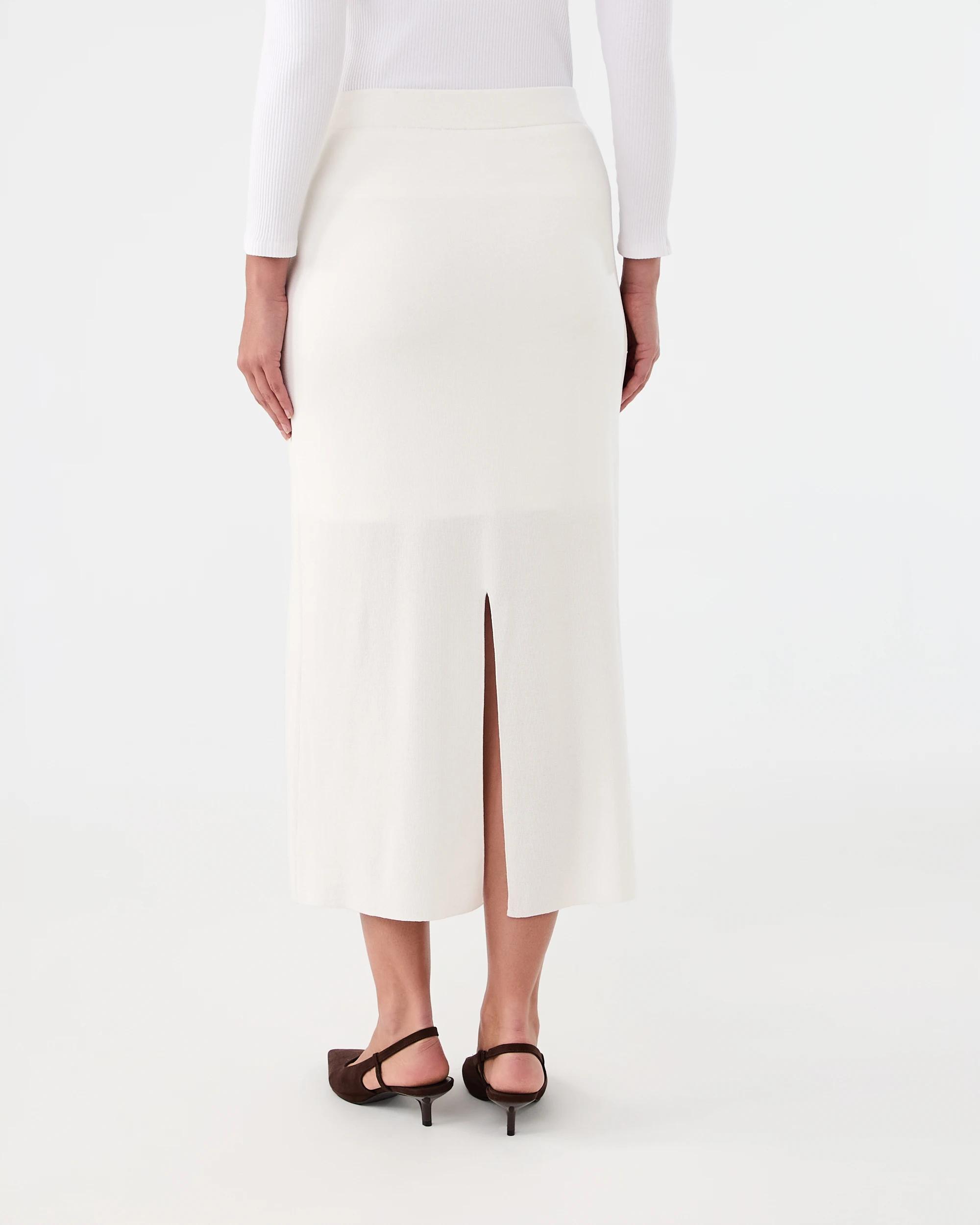 3 Rib Knit Skirt Cld White, 3 of 5