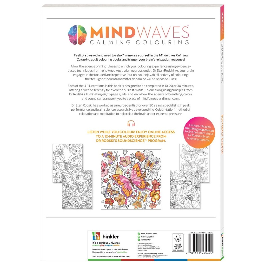 2 Mindwaves Calming Colouring: Butterfly Garden - Book, 2 of 4