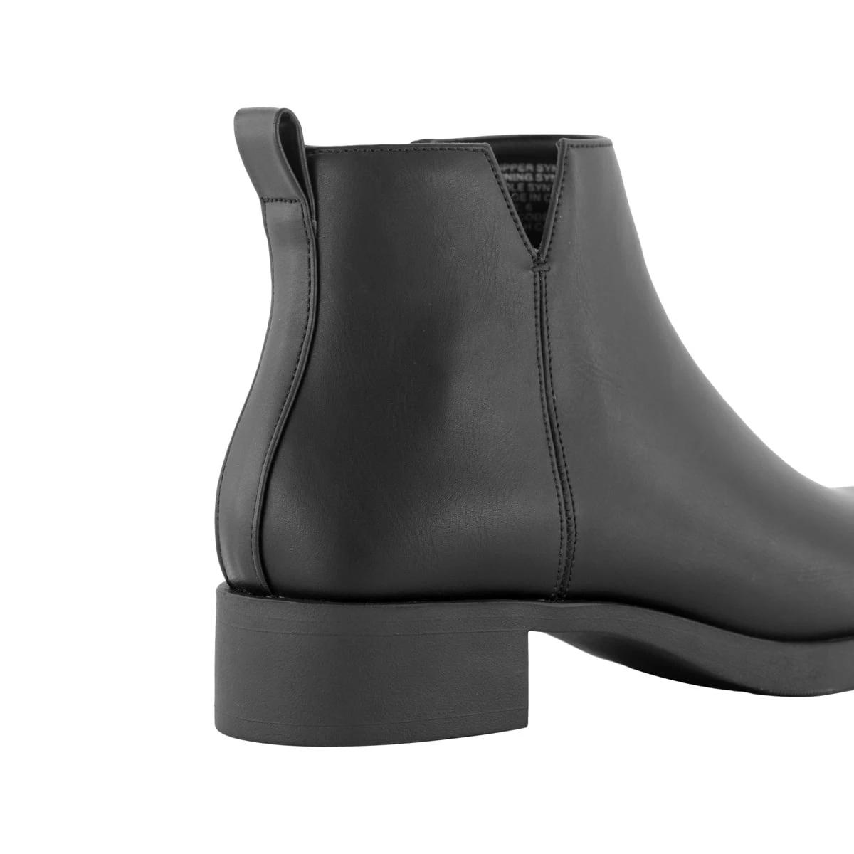 4 PU Zip Flat Boots Black, 4 of 5