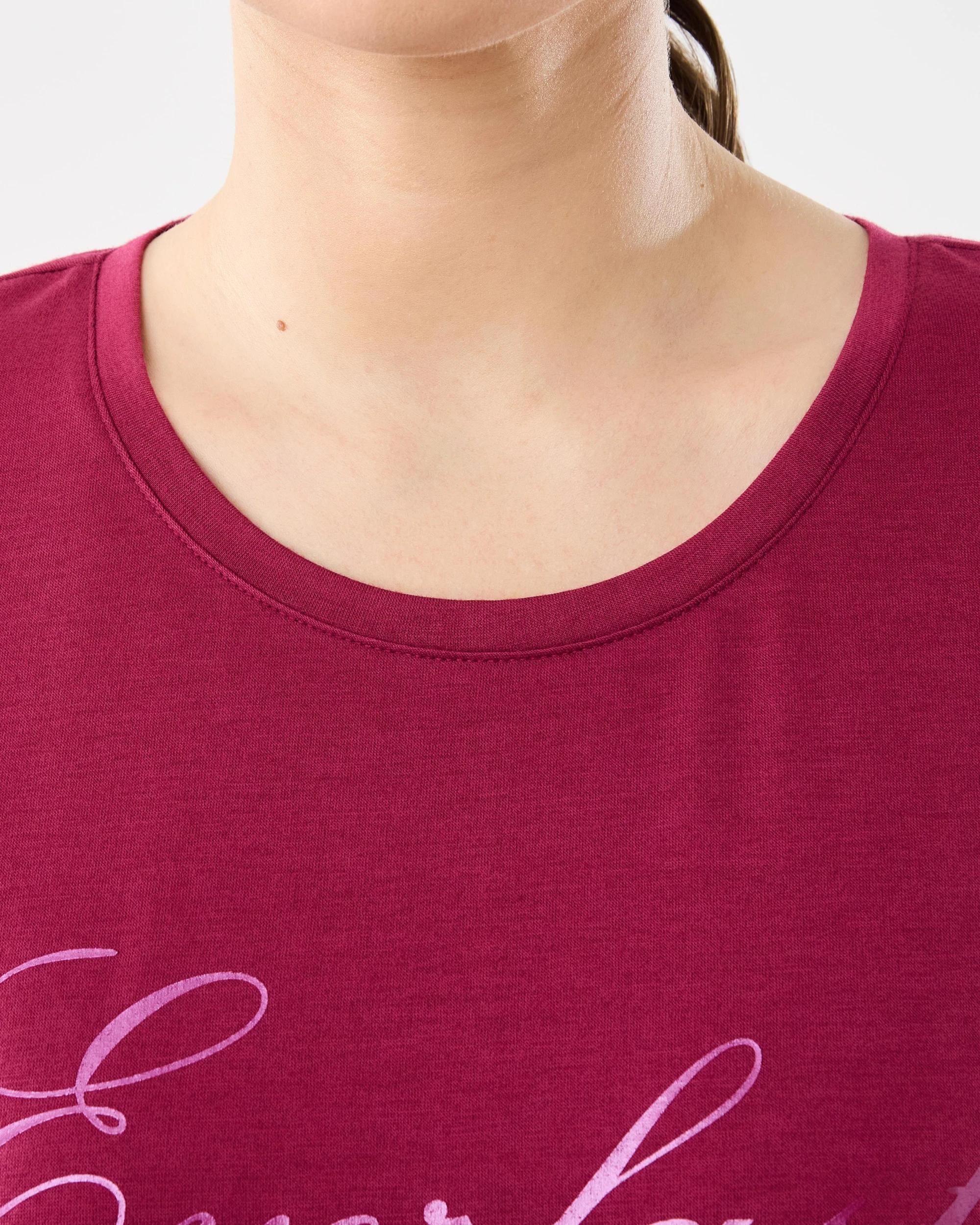 5 Everlast Womens Core Relaxed T-shirt Raspberry, 5 of 6