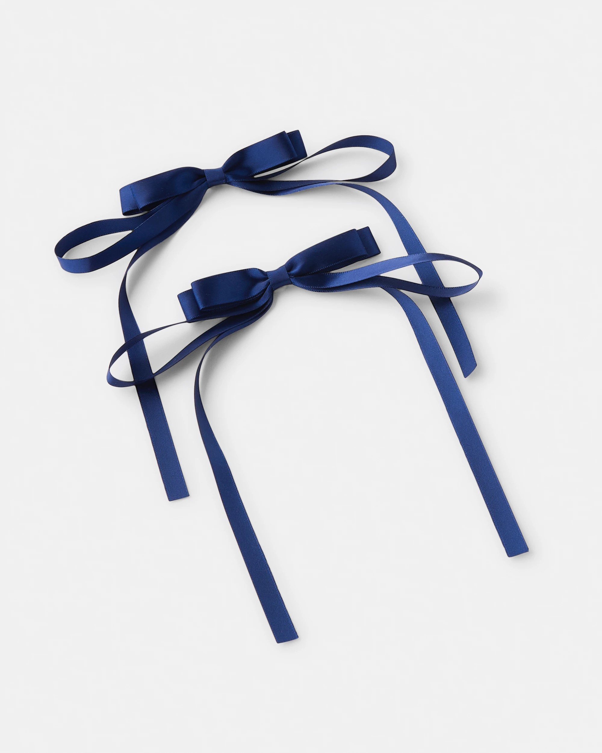 2 2 Pack Navy Blue Bow Slide Clips, 2 of 3