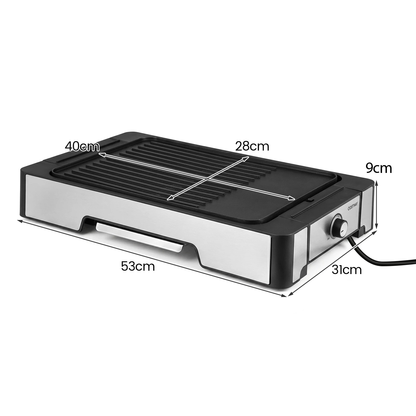 2 Costway 2300W Electric Griddle BBQ Grill w/Nonstick Cooking Plate, 2 of 5