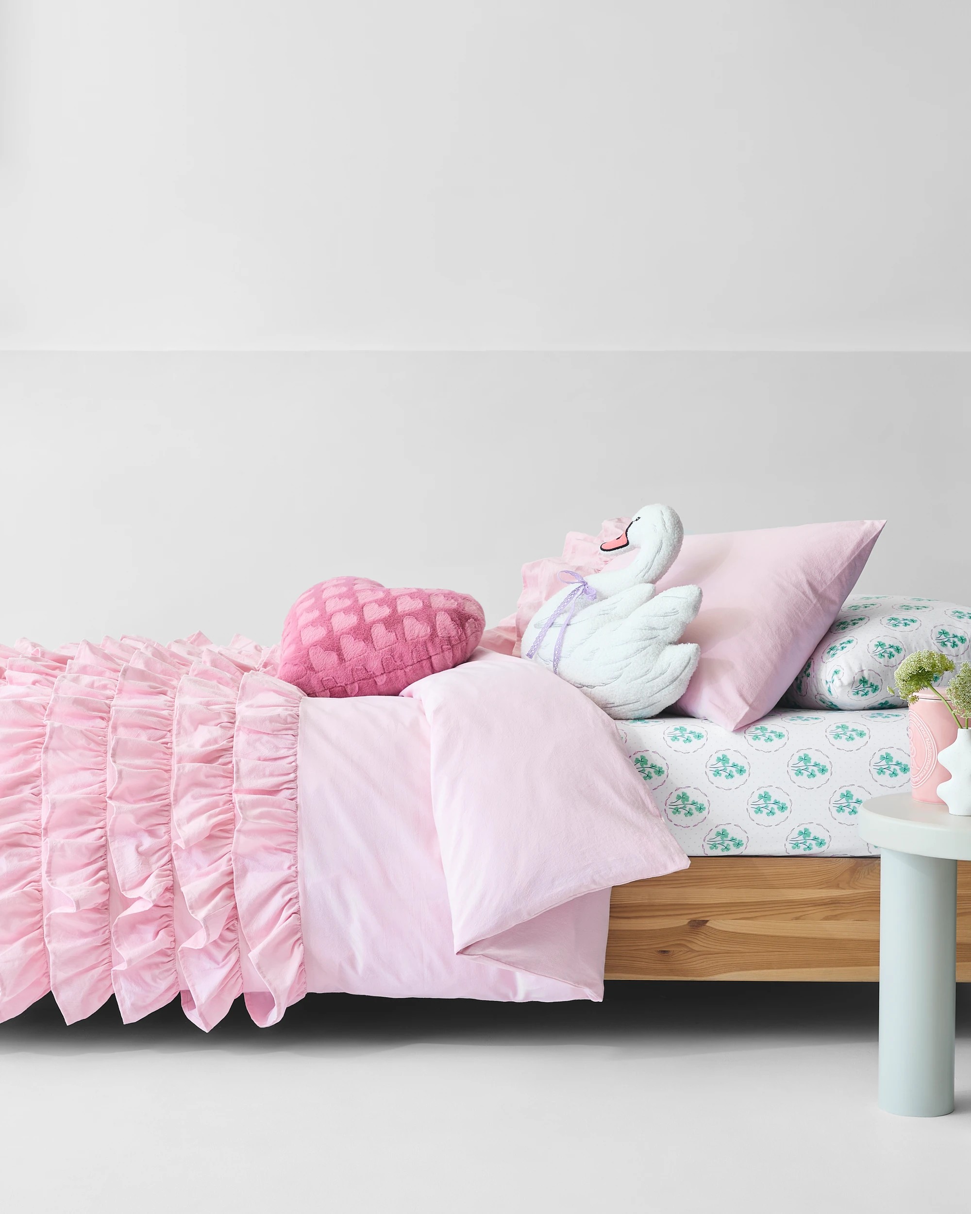 2 Target Chloe Ruffle Stonewash Cotton Quilt Cover Set - Single Bed - Pink, 2 of 10
