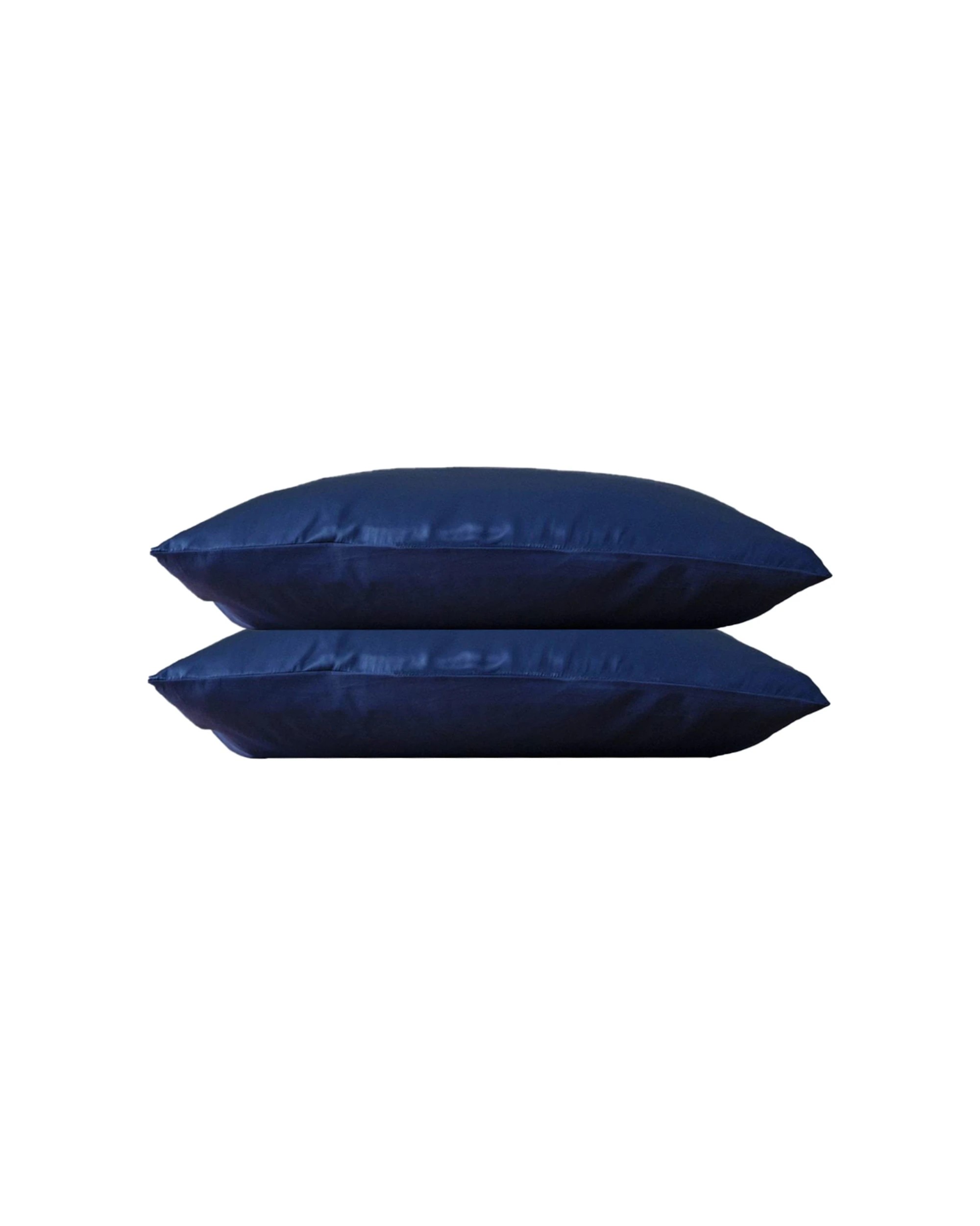 1 Canningvale 2pc Beautysilks Pillowcase Set 100 Percent Mulberry Silk Indigo - Blue, 1 of 4