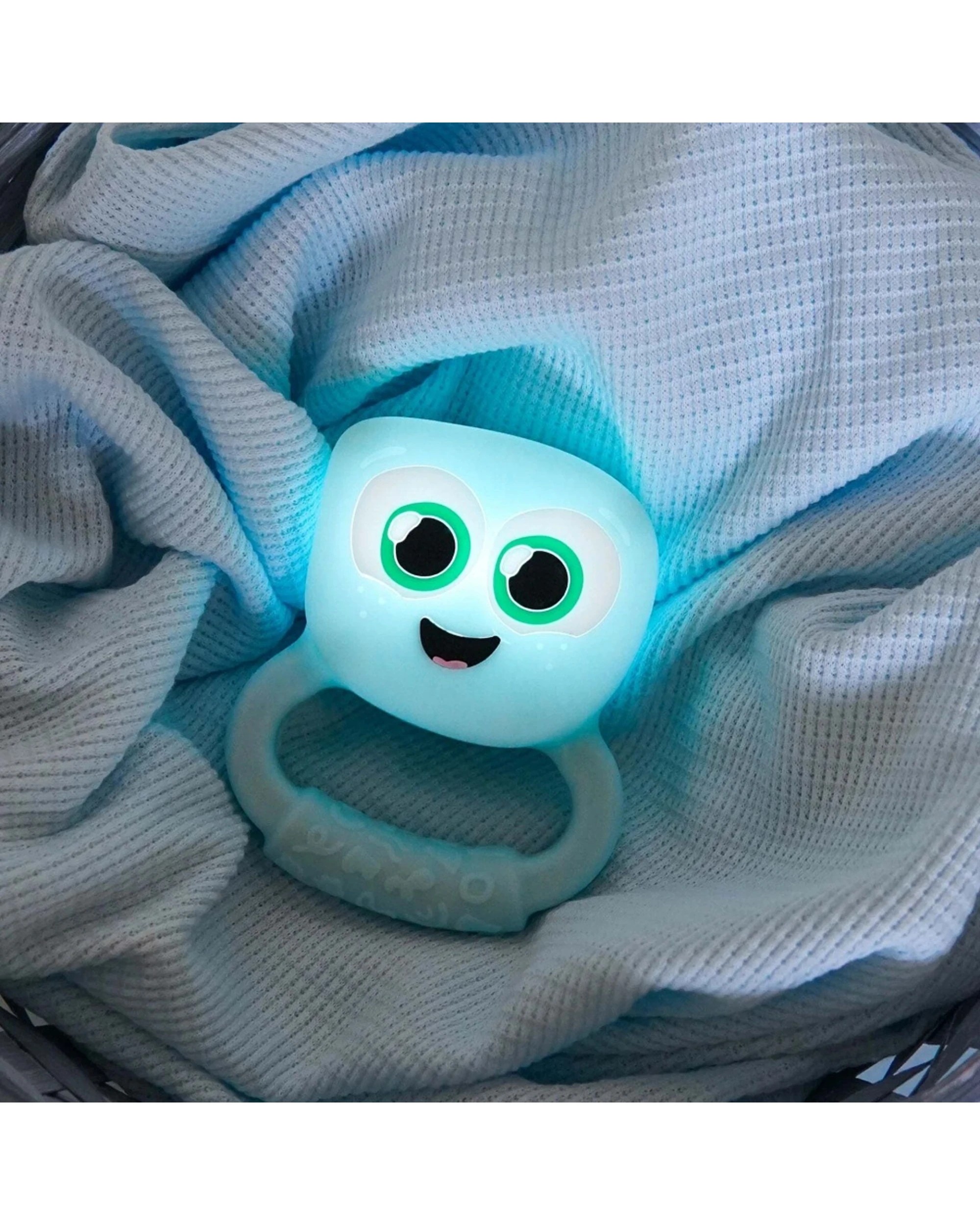 2 Glo Pals Light Up Rattle Sensory Baby Play Toy With Lights Blair - Blue, 2 of 2