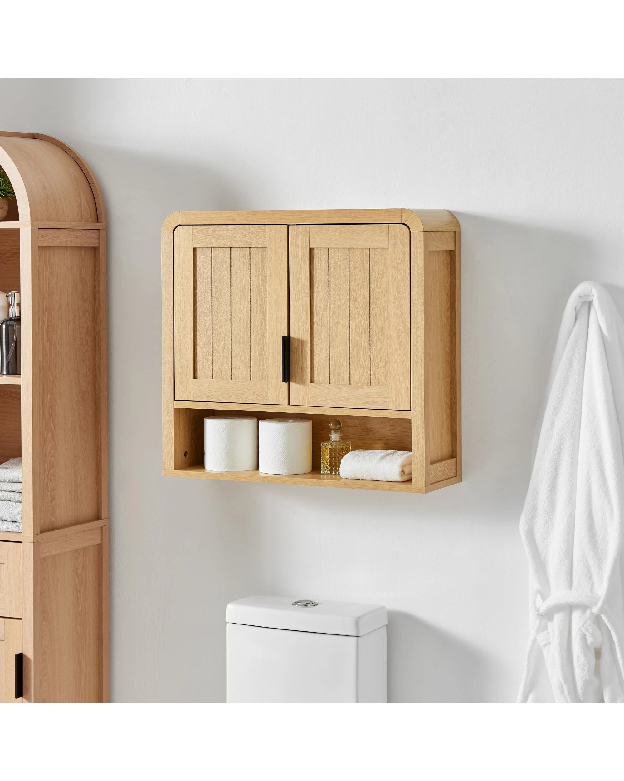 3 Kodu Wall Mount Hanging Cabinet 2 Doors - Natural, 3 of 9