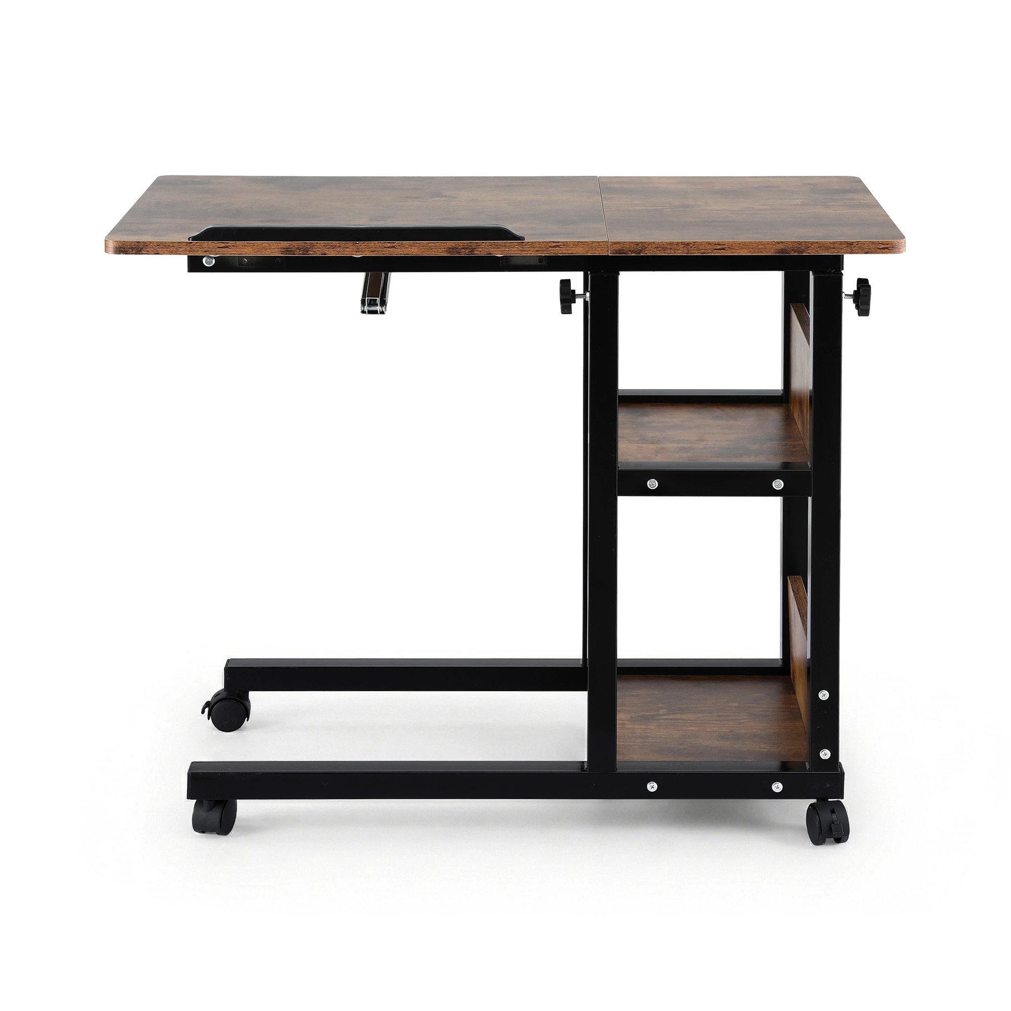 3 Artiss 3 Tier Adjustable Laptop Desk Tiltable Mobile Side Table - Multi, 3 of 3