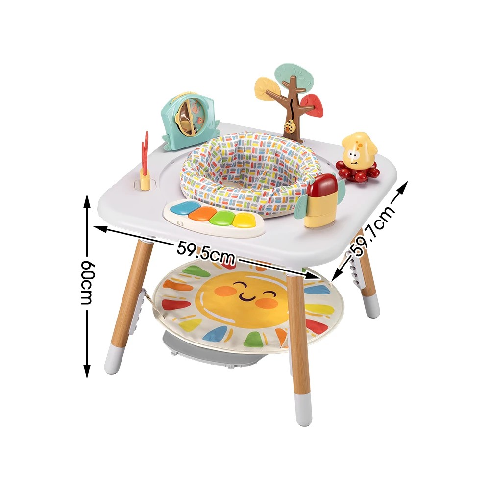 2 PlayPals Baby Activity Center 360° Swivel Seat 5 Heights Jumper - White, 2 of 3