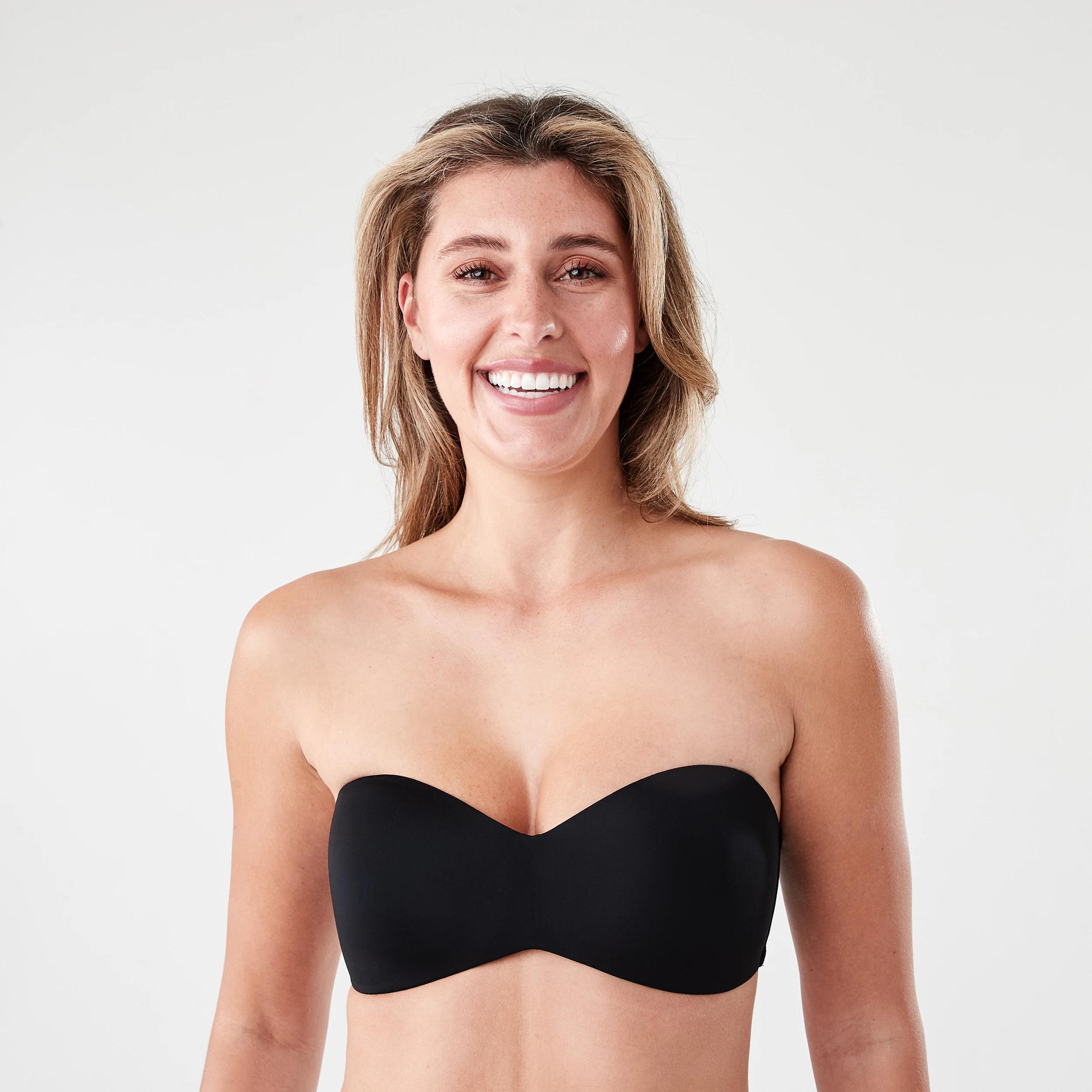 1 Wirefree Smooth Bandeau Bra BLACK, 1 of 7