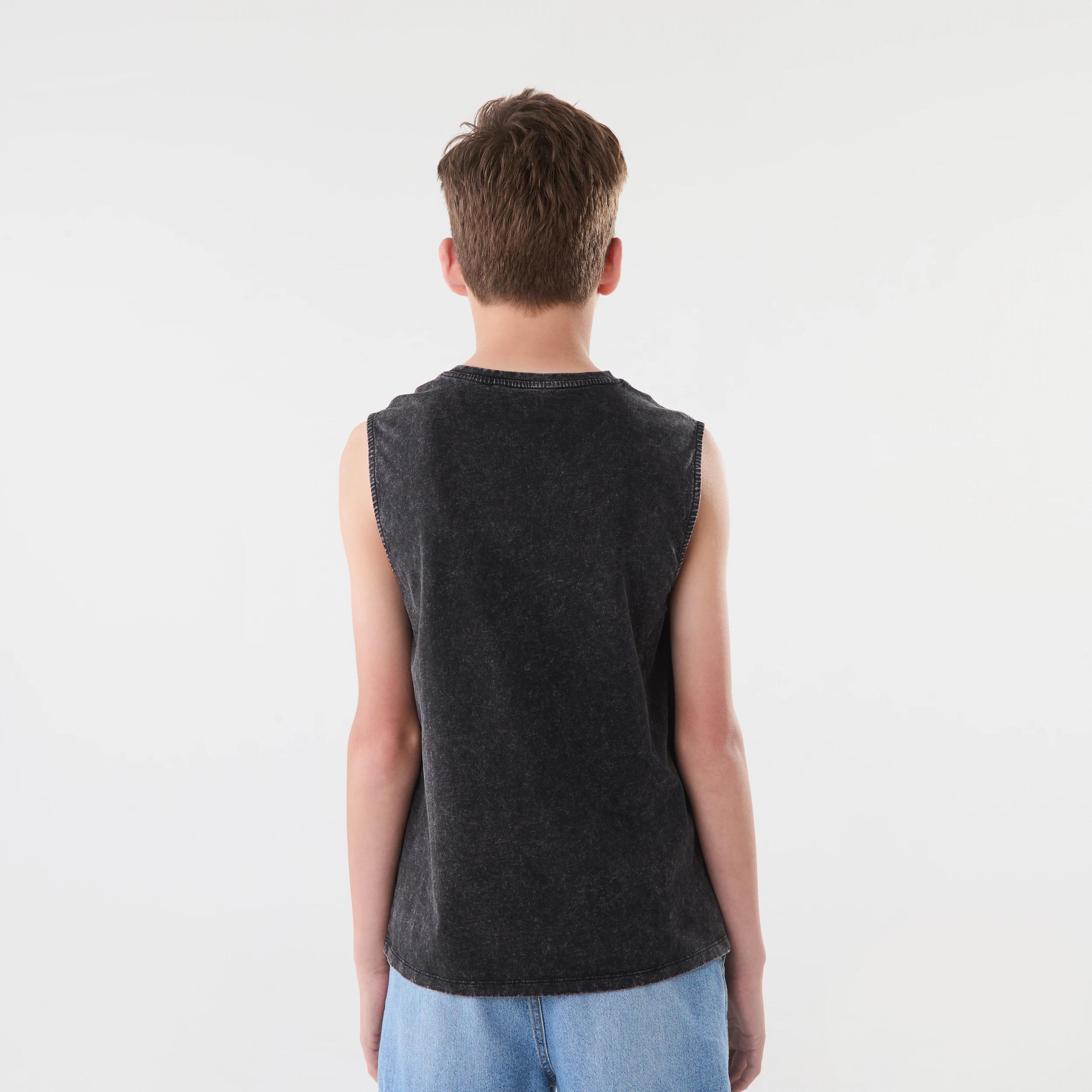 2 Sleeveless Wash Muscle Black, 2 of 8