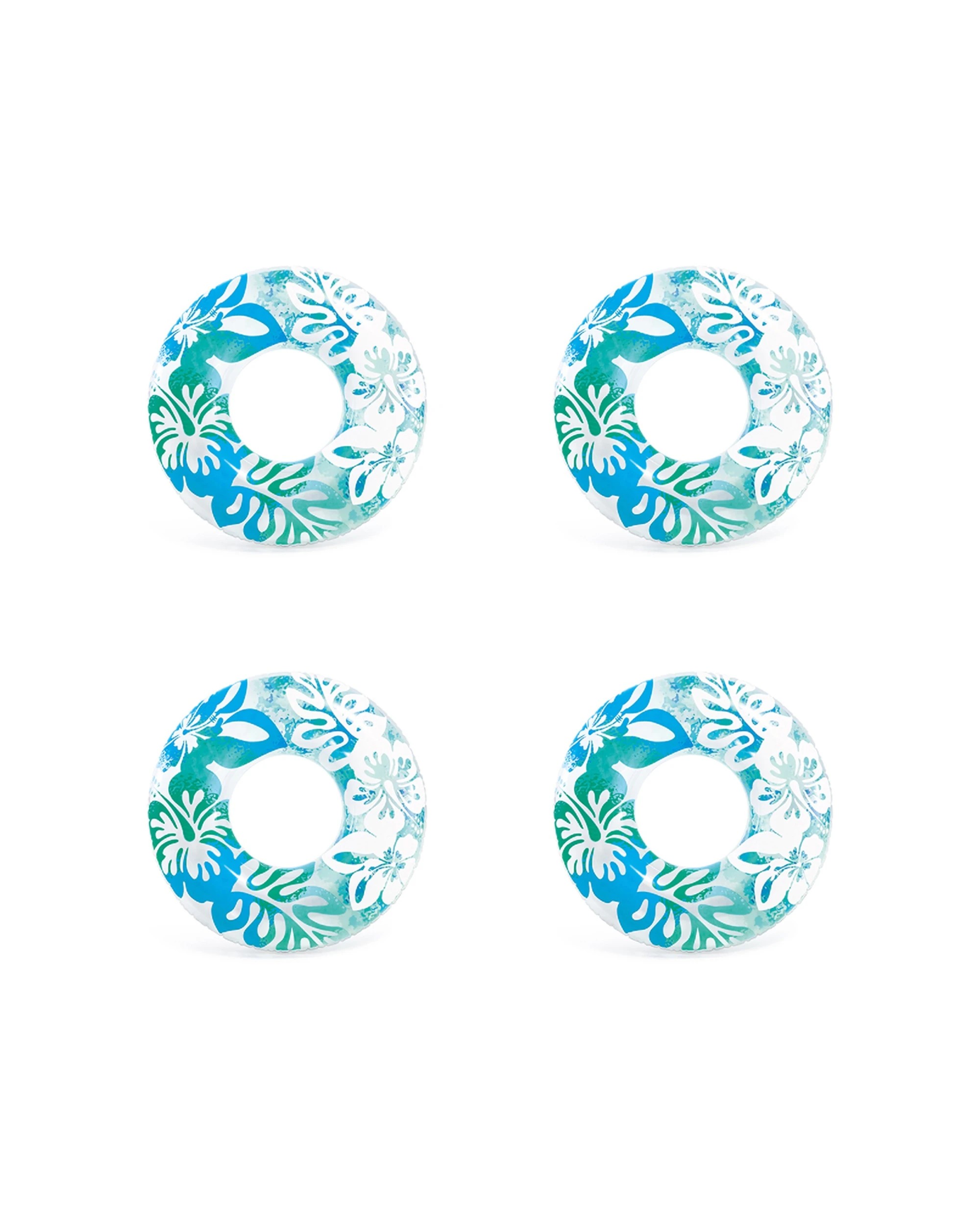 1 Intex 4PK Tropical Colour Inflatable Pool Swim Tube - Assorted, 1 of 9