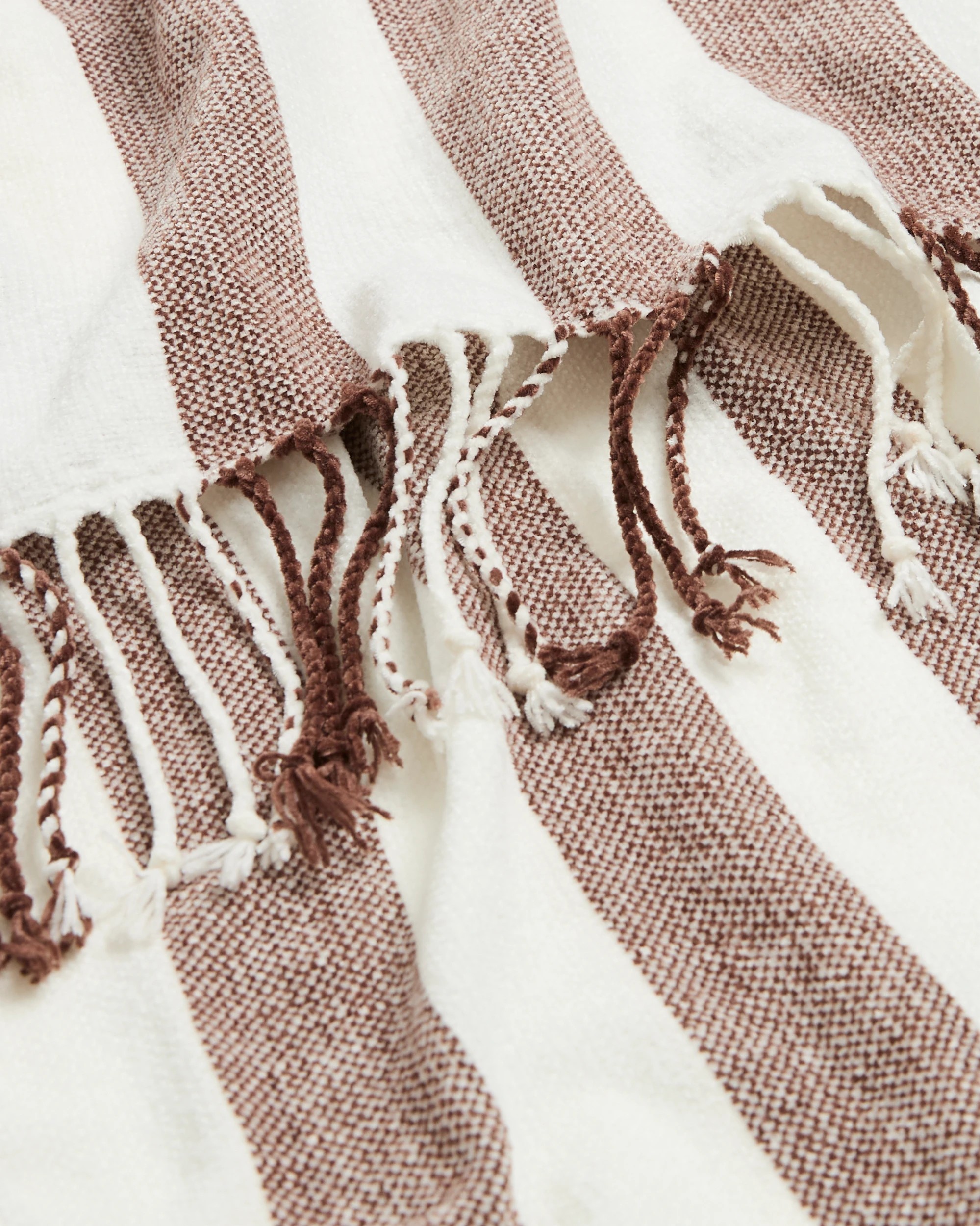 Target Chenille Stripe Throw - One Size - Brown - Kmart