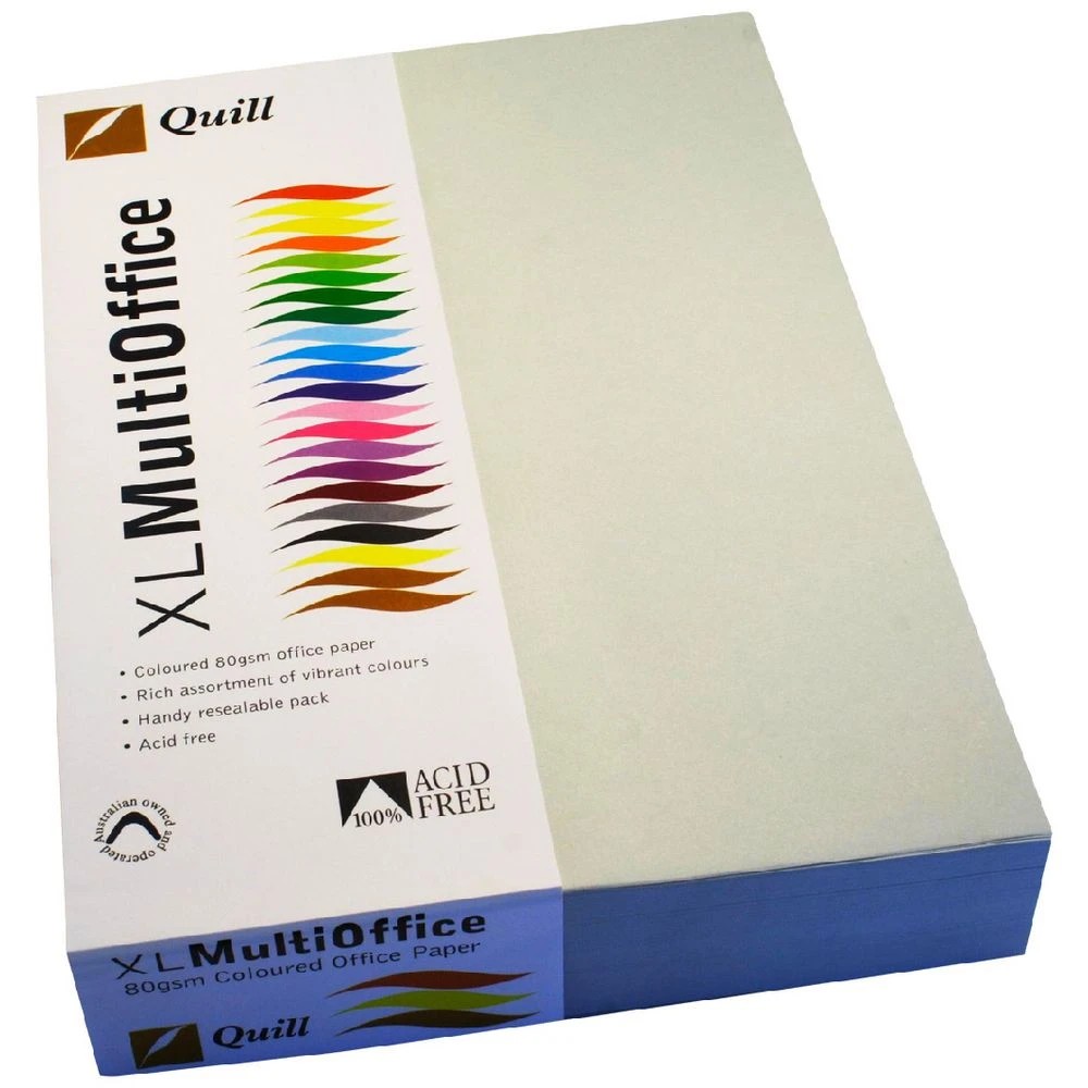 1 Quill Coloured Paper 80gsm A4 Grey 500 Sheet Ream, 1 of 1