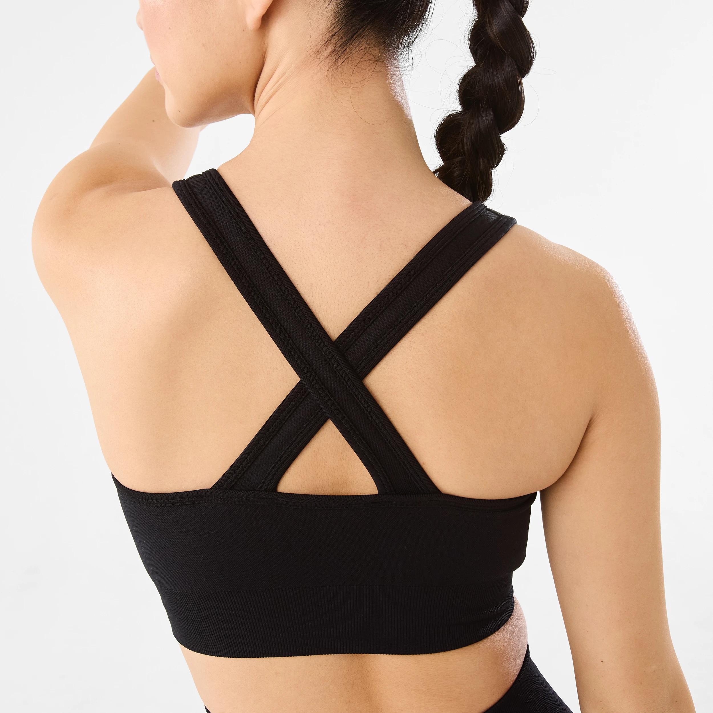 8 Everlast Womens Scoop Neck Seamfree Crop Top EVERLAST SIMPLE LOGO BLACK, 8 of 9