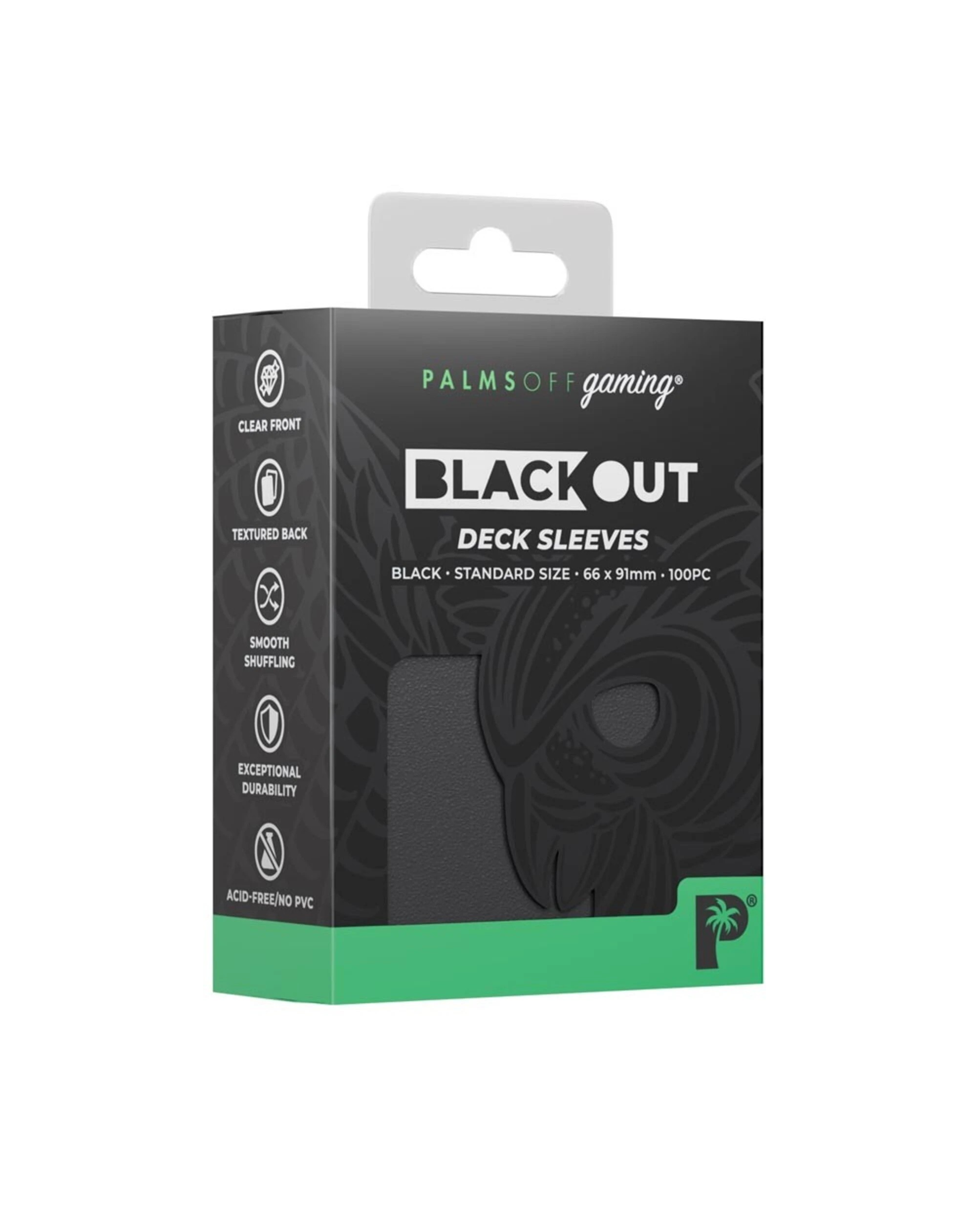 1 Palms Off Gaming - Blackout Deck Sleeves 100pk - Standard Size - Black, 1 of 3