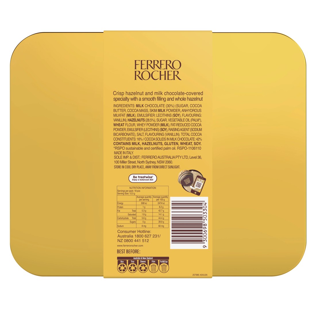 2 18 Piece Ferrero Rocher Tin 225g, 2 of 8