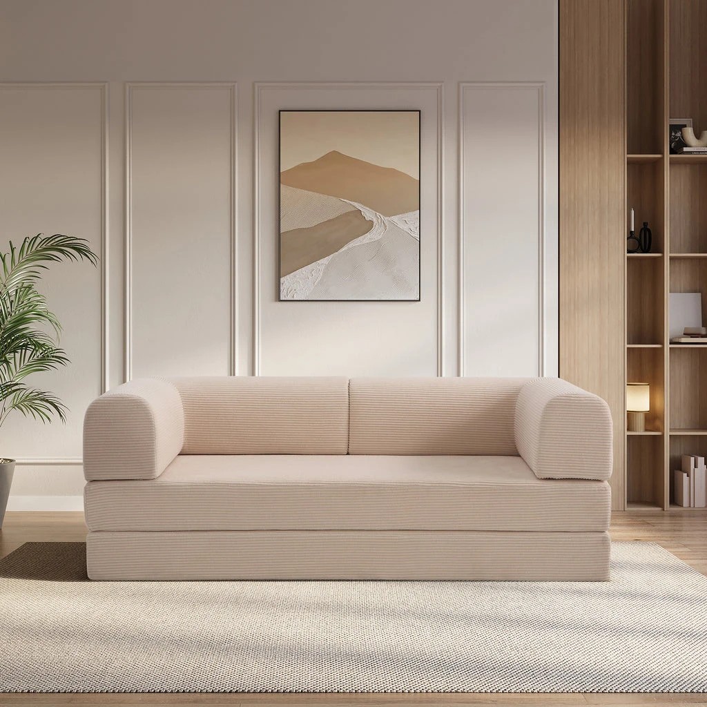 6 Zzz Atelier Luna Modular Convertible Sofa Bed - Beige, 6 of 8