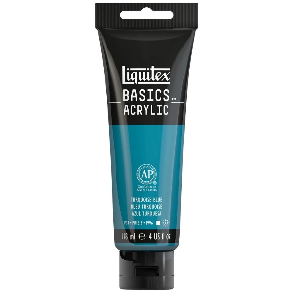 1 Liquitex Basics Acrylic Paint 118mL Turquoise Blue, 1 of 5