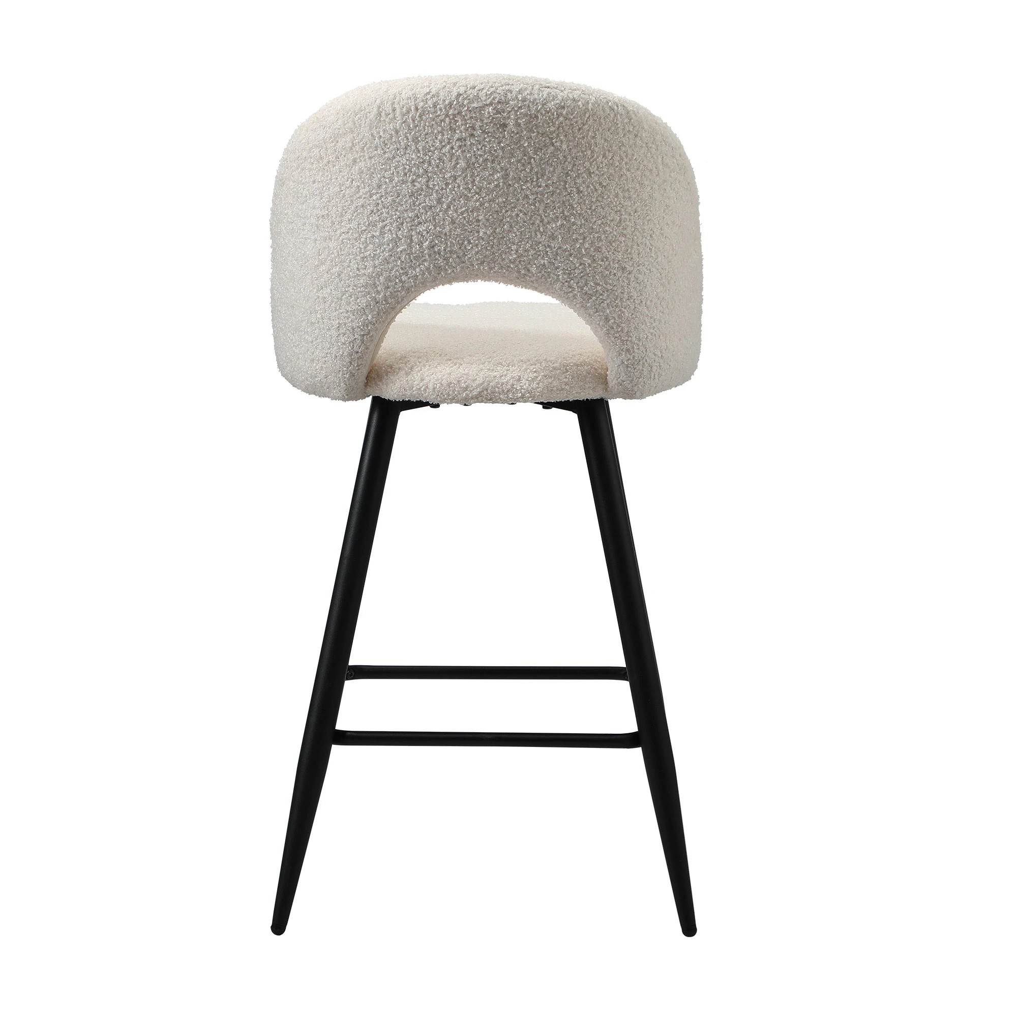 7 Oikiture 2x Bar Stools Kitchen Counter Stool Dining Chairs Boucle Horn
 - White, 7 of 10