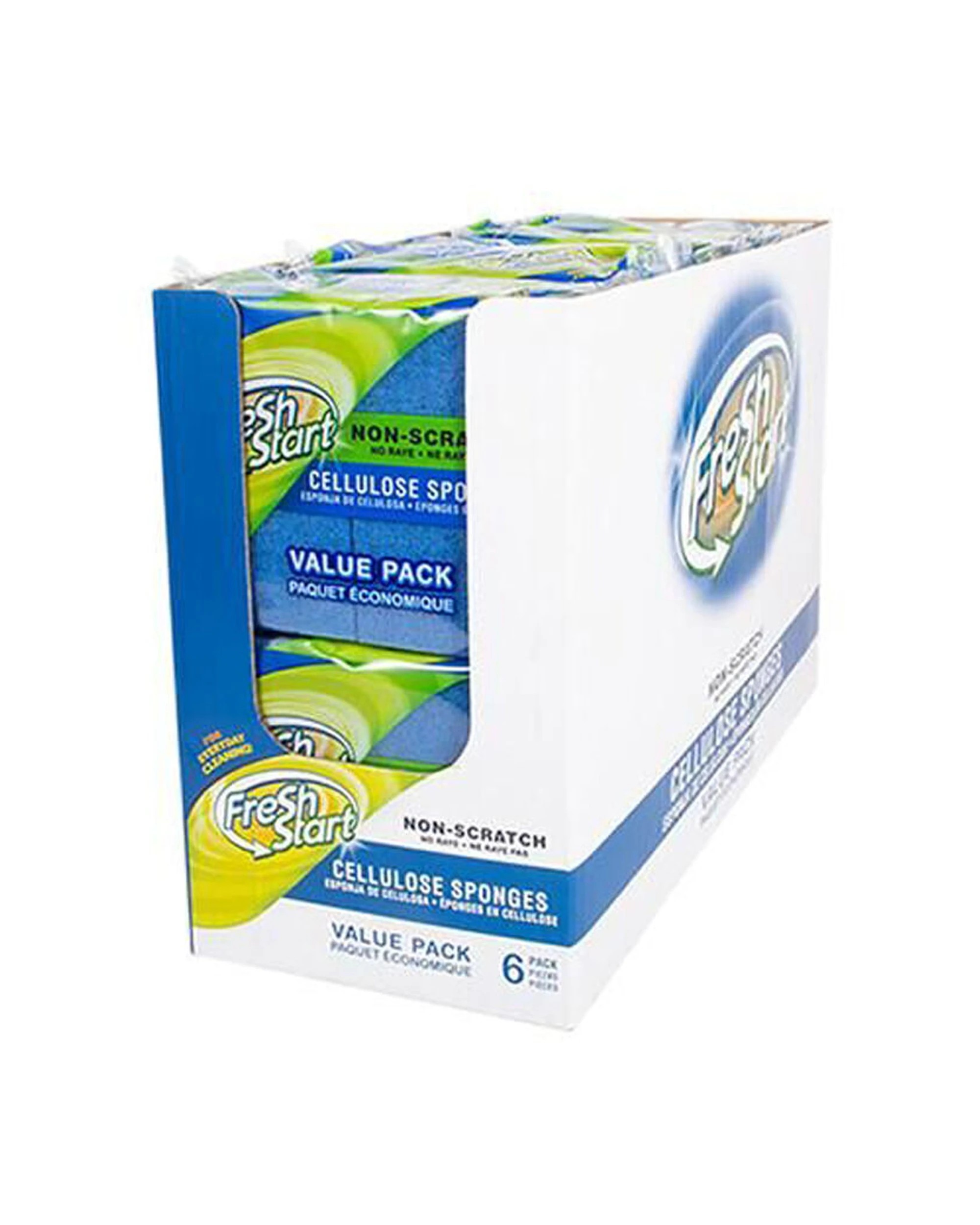 5 Fresh Start 5x 6pc Non Scratch Dishwashing Sponge Scour Pads Value Pack - Blue, 5 of 5