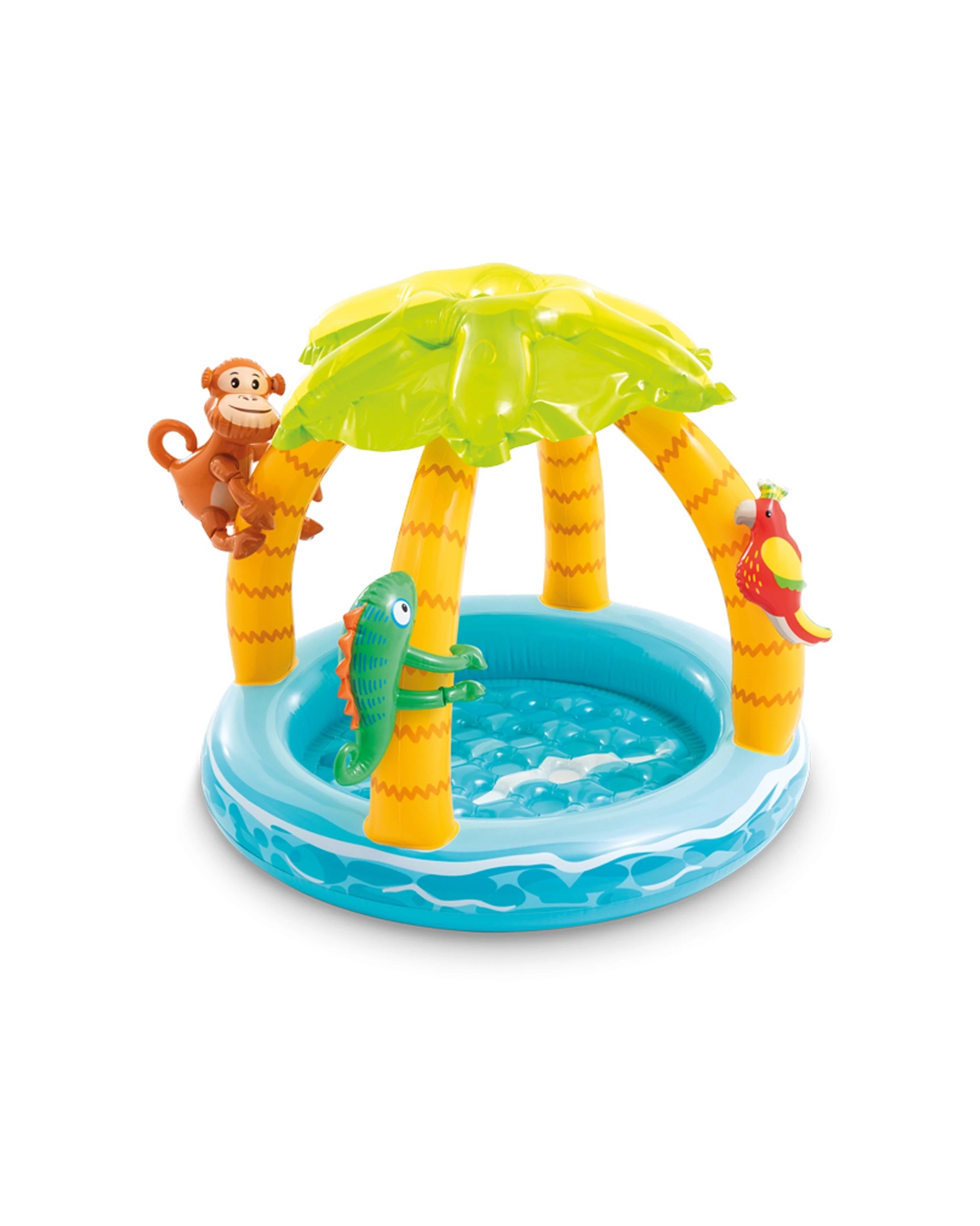 1 Intex Tropical Island Baby Pool w/ Built-In Palm Tree Sunshade - Multi, 1 of 3