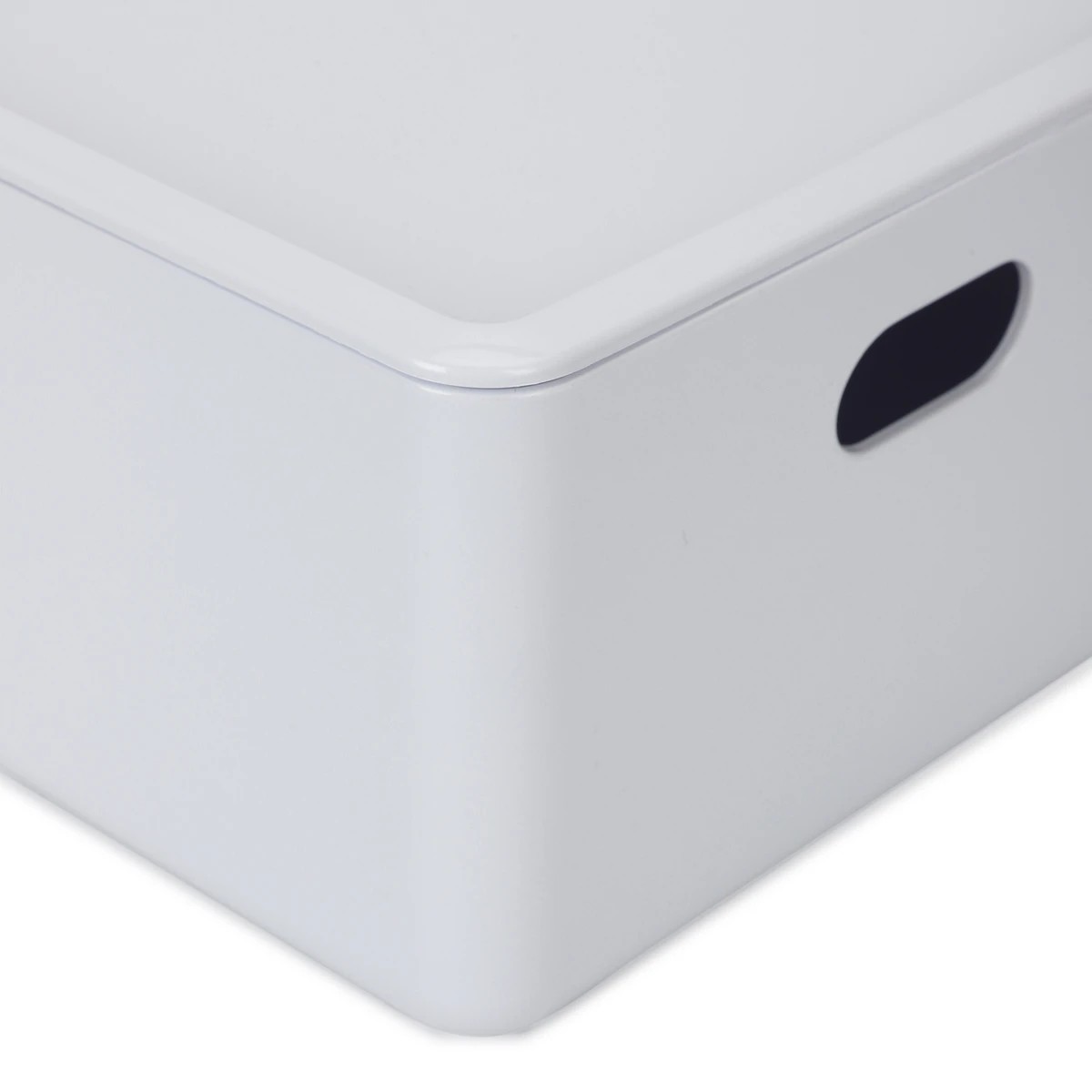 6 11L Smooth and Shiny Plastic Tub - White, 6 of 8