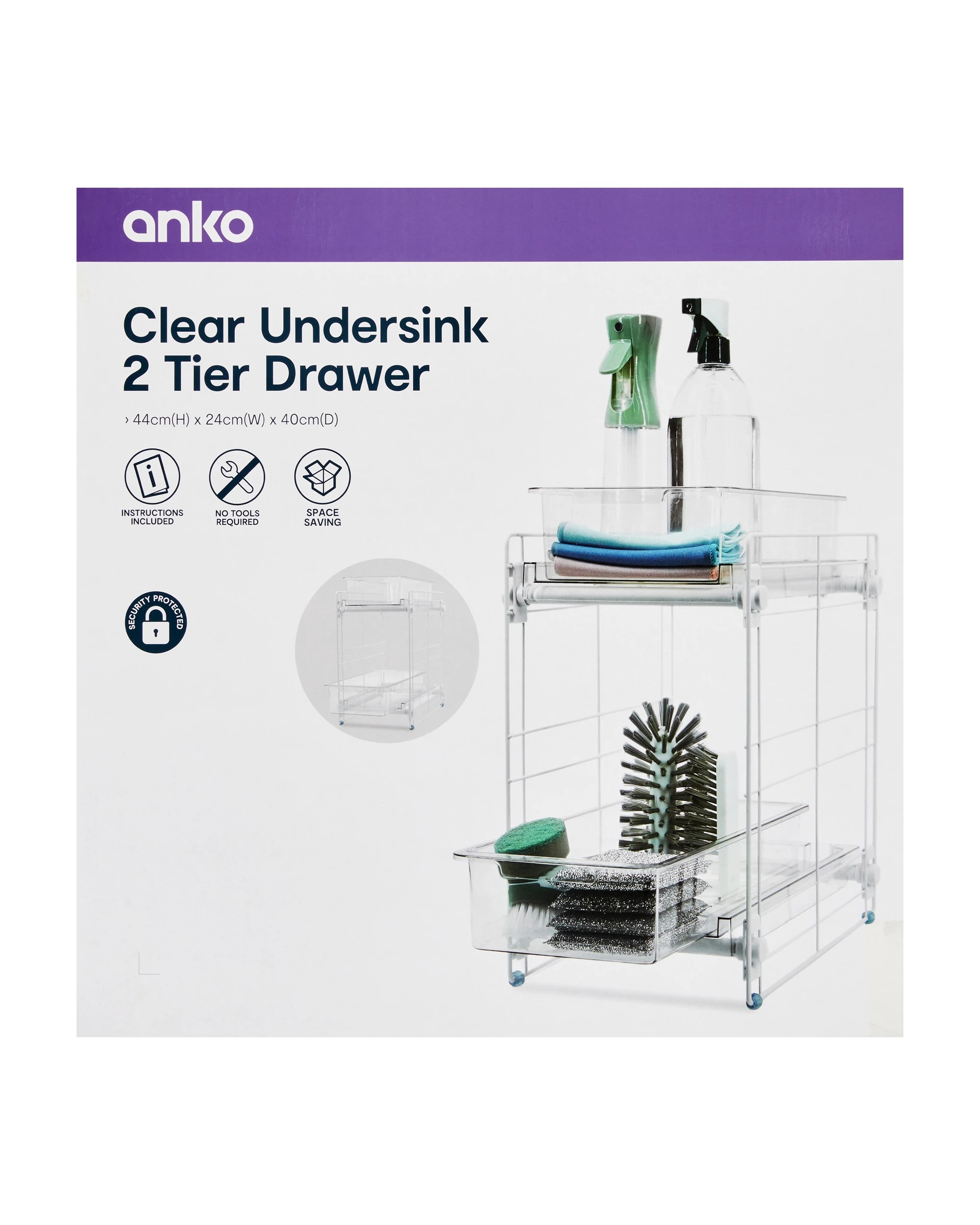 8 Clear Undersink 2 Tier Drawer, 8 of 9