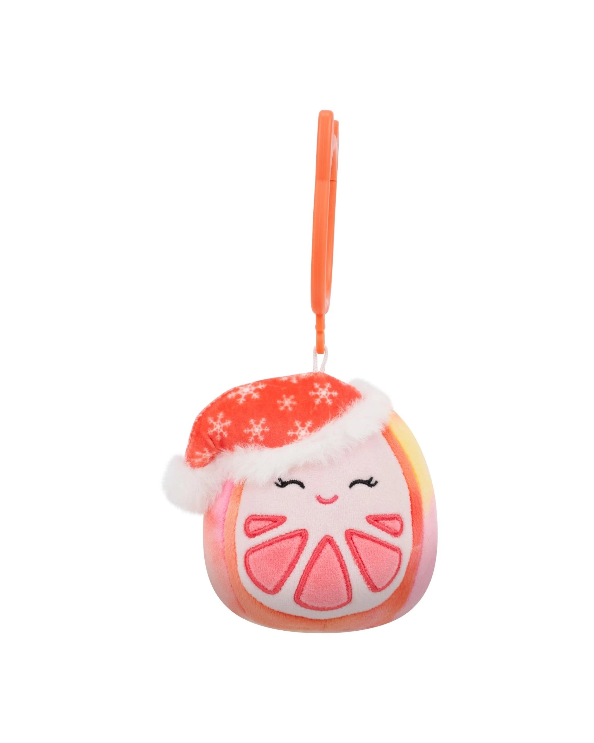 2 Squishmallows Christmas Kaldette the Grapefruit 3.5 inch Clip-On Plush - Pink, 2 of 3