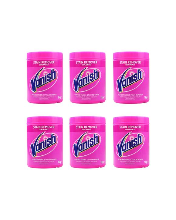 Vanish 6PK Laundry Detergent Powder Fabric Stain Remover 1kg - Pink