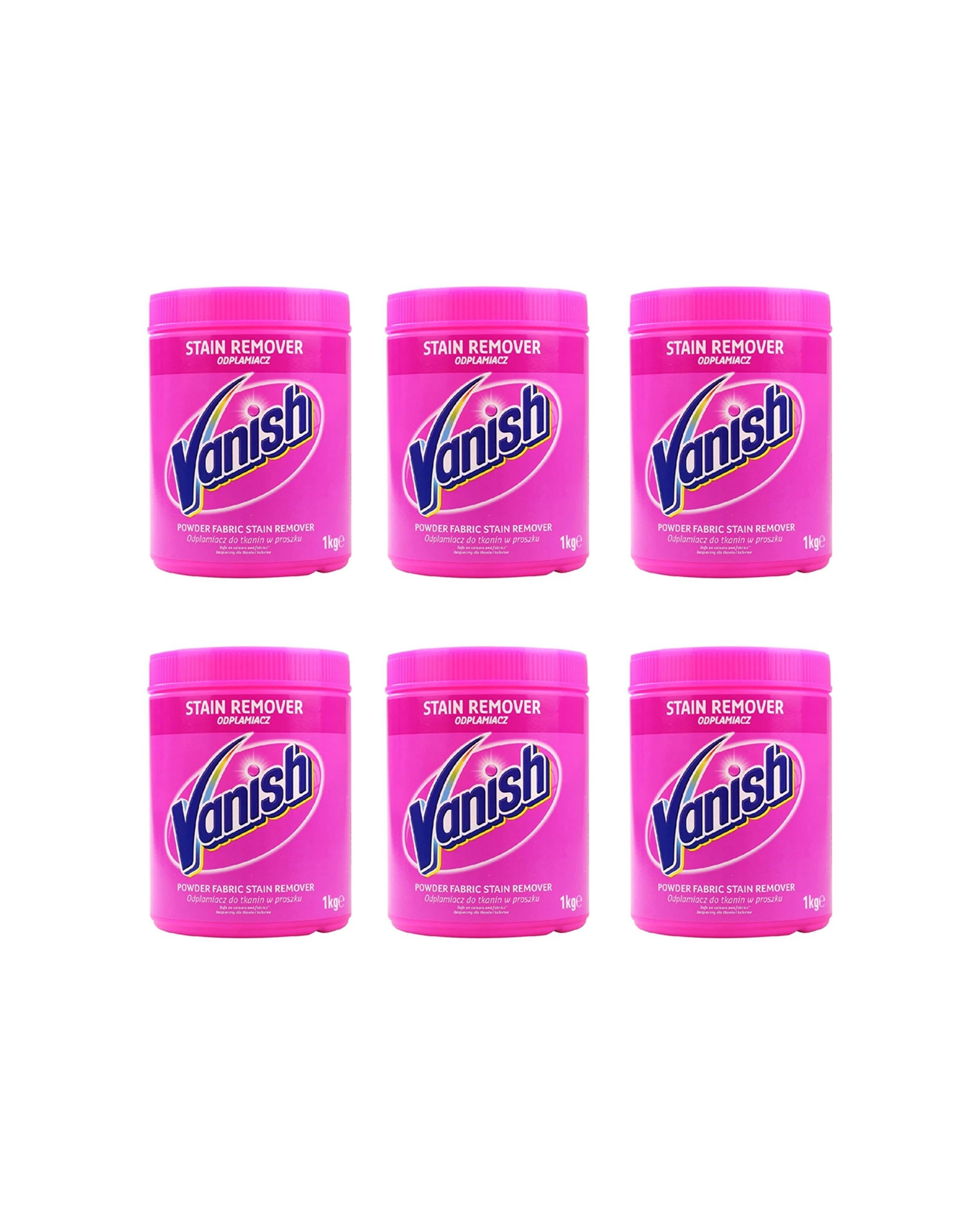 1 Vanish 6PK Laundry Detergent Powder Fabric Stain Remover 1kg - Pink, 1 of 4