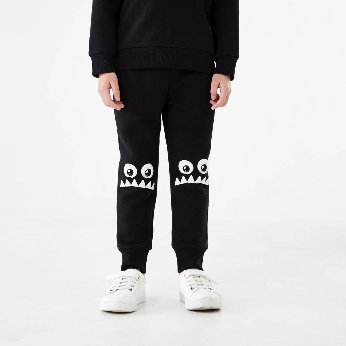 1 Print Trackpants Blk Monst, 1 of 9