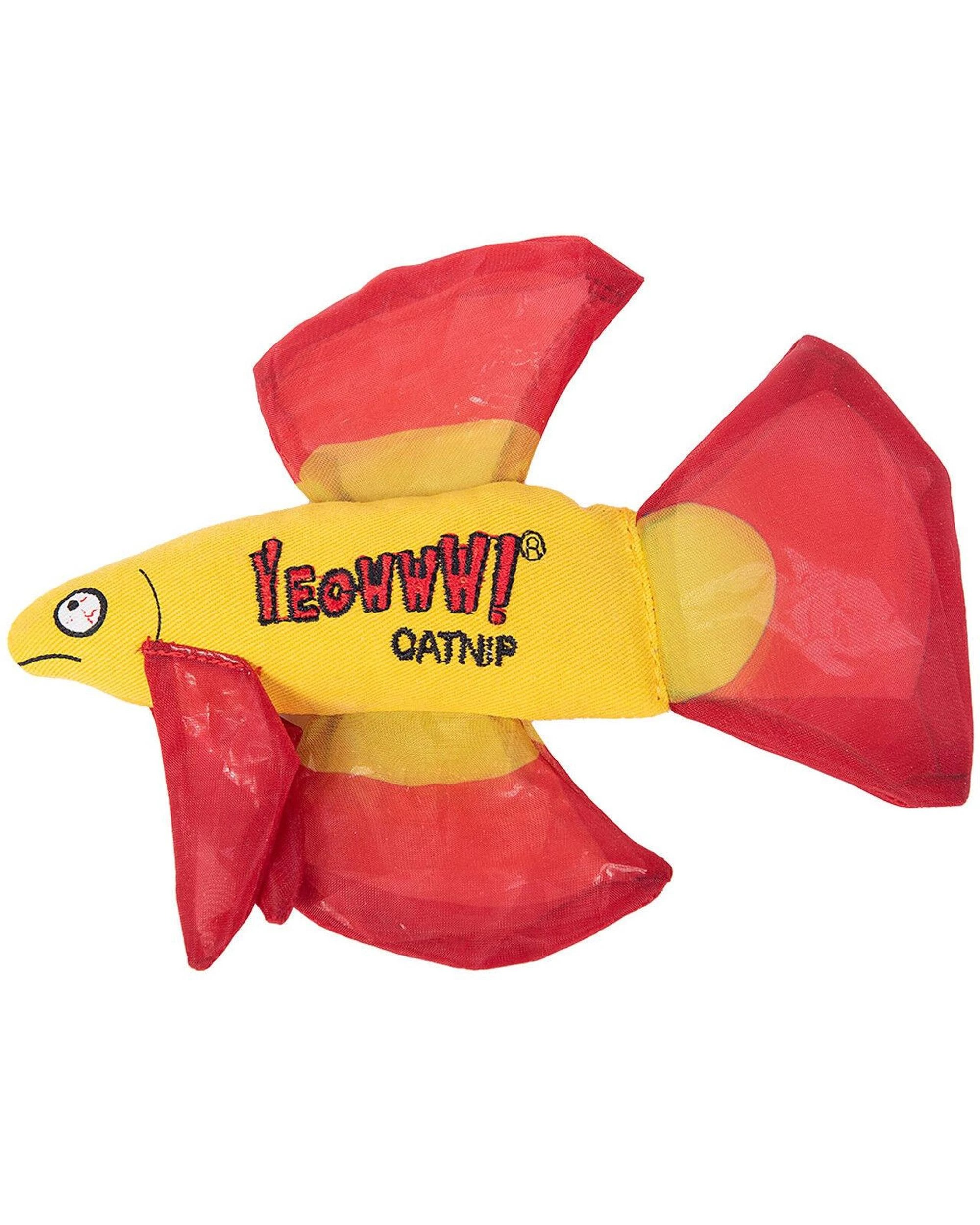 6 Yeowww Mo Betta Fish Catnip Filled Durable Cat Toy Purple 6.5 Inch, 6 of 7