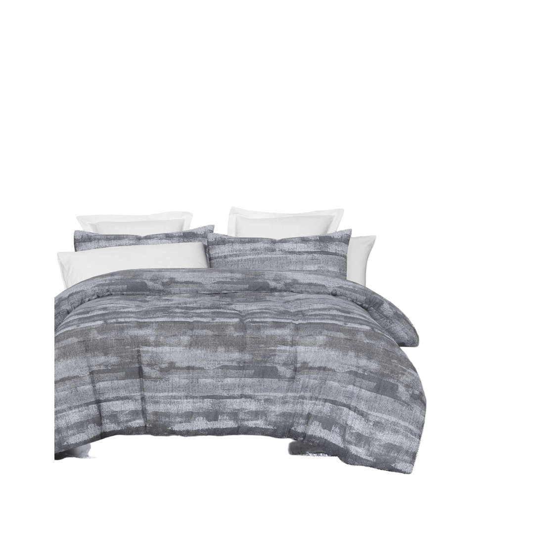 1 Amsons Eden Pure Cotton Quilt Cover Set - Grey &amp; Brown, Extra Pillowcases - Grey, 1 of 3