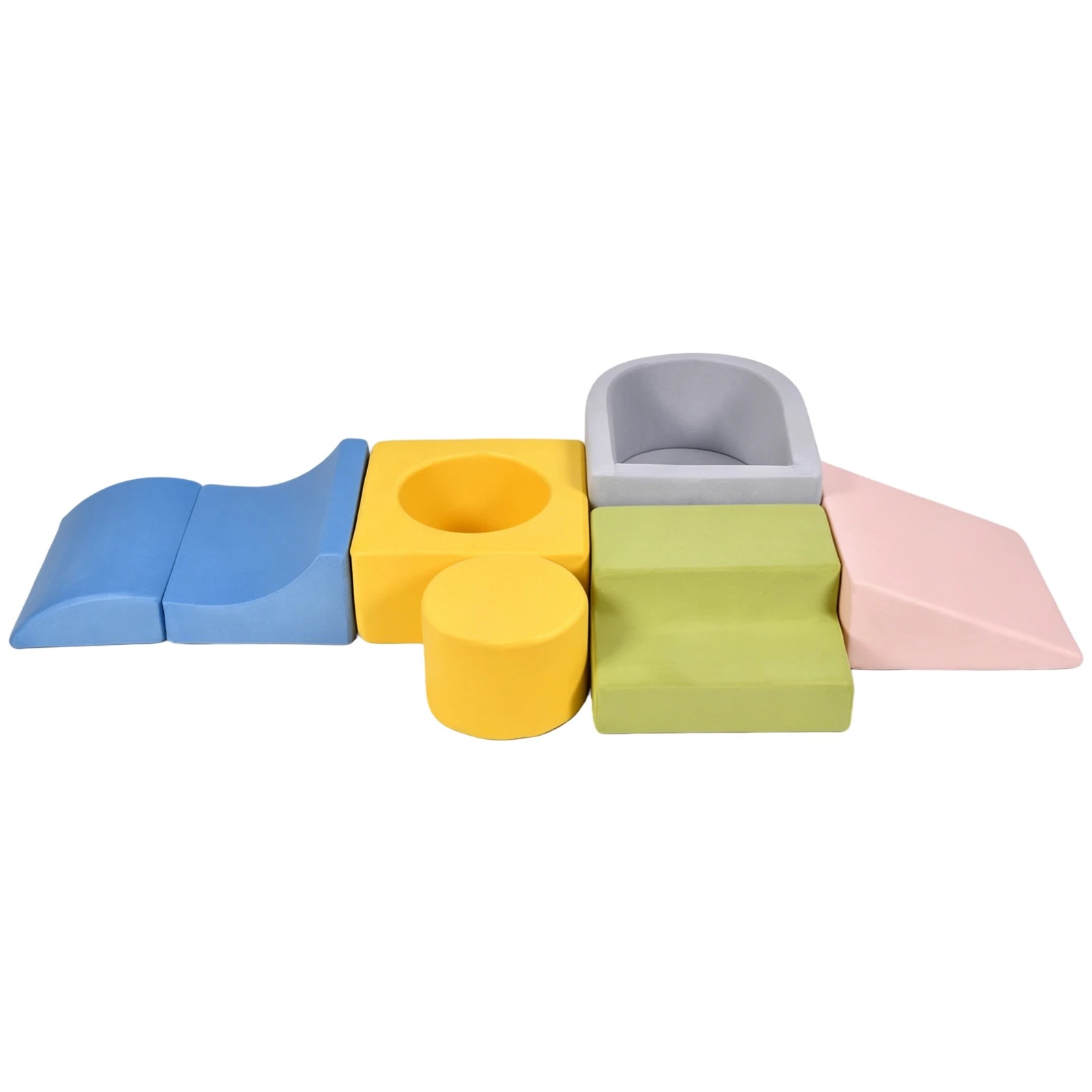 6 Advwin 6-Piece Foam Climbing Blocks Toddler Climbing Toys Baby Foam Blocks Soft Play Set (Balls not Included) - Multi, 6 of 8